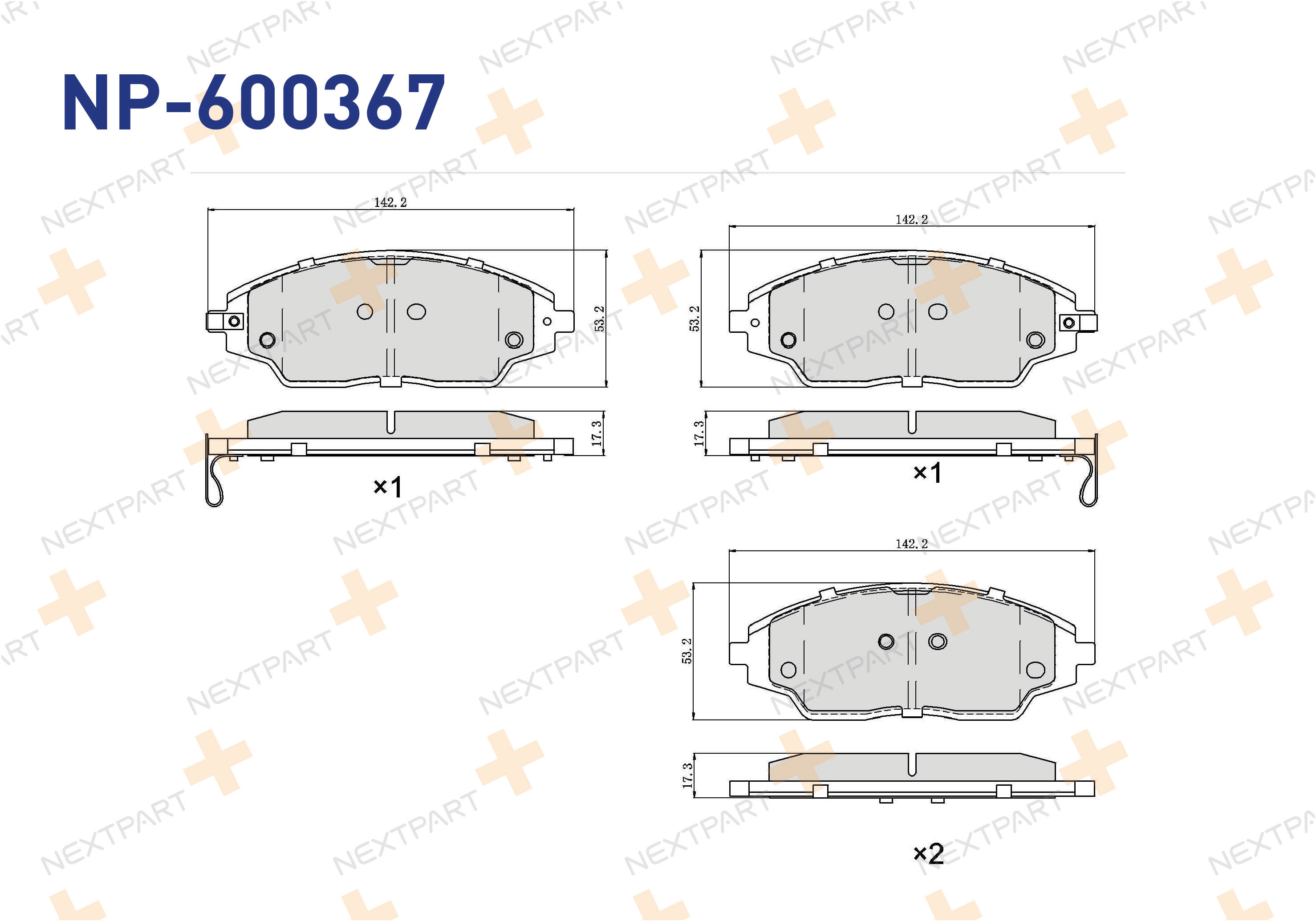 FREN BALATASI ON AVEO (2003>2008) KALOS (2005>) KALOS (2002>2004) - OEM: 95231012 | Alt: 601305 BBP2324