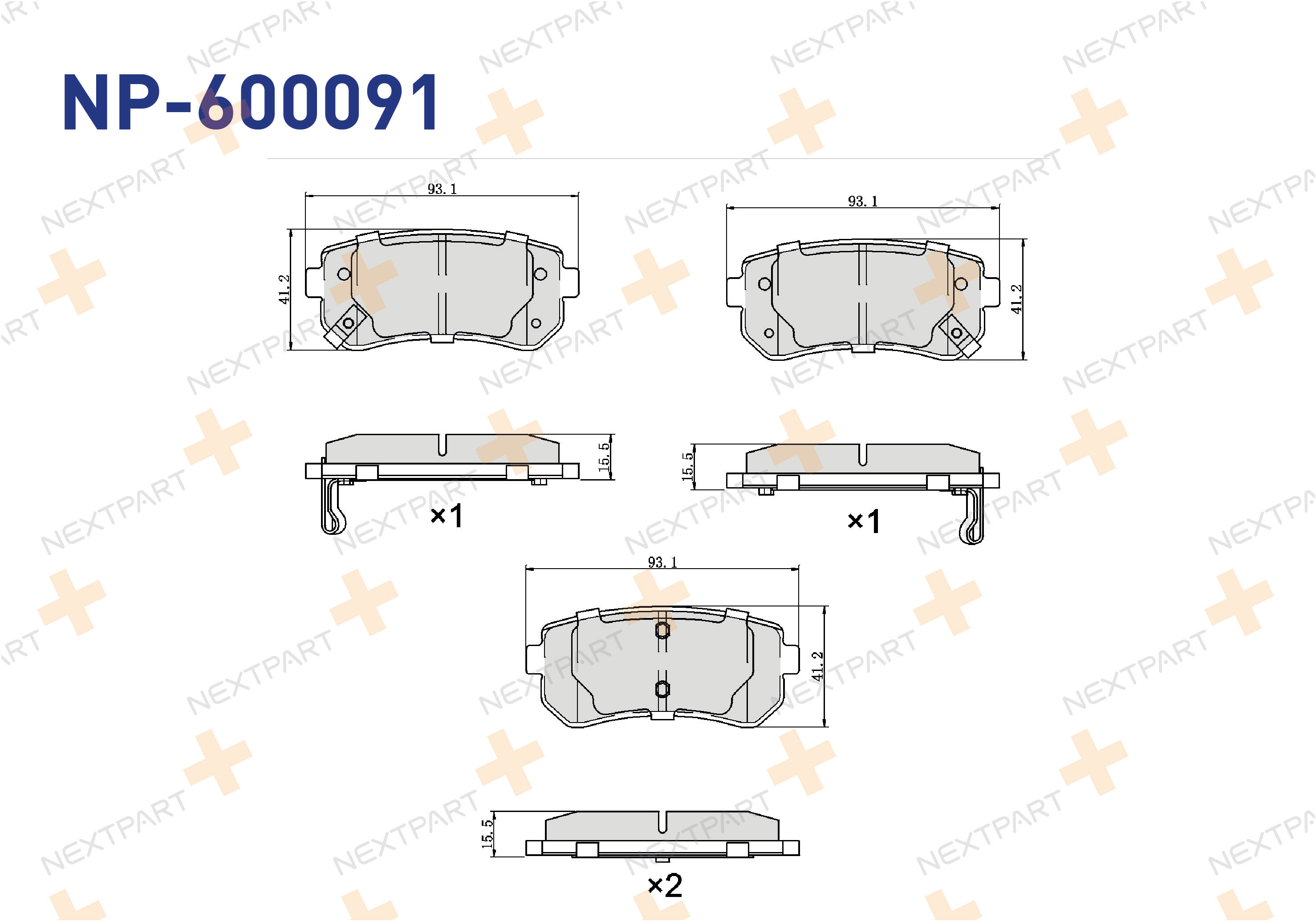 FREN BALATASI ARKA ACCENT III ERA (2005>2010) ELANTRA (2006>2011) I20 (2008>2014) I30 (2007>2011) IX 20 (2010>) IX 35 (2009>) KONA (2017>) SONATA V (2005>2010) SONATA VI (2009>2014) SONATA VII (201 - OEM: 1GA0058302 58302-0ZA00 | Alt: 37533 PAD1563