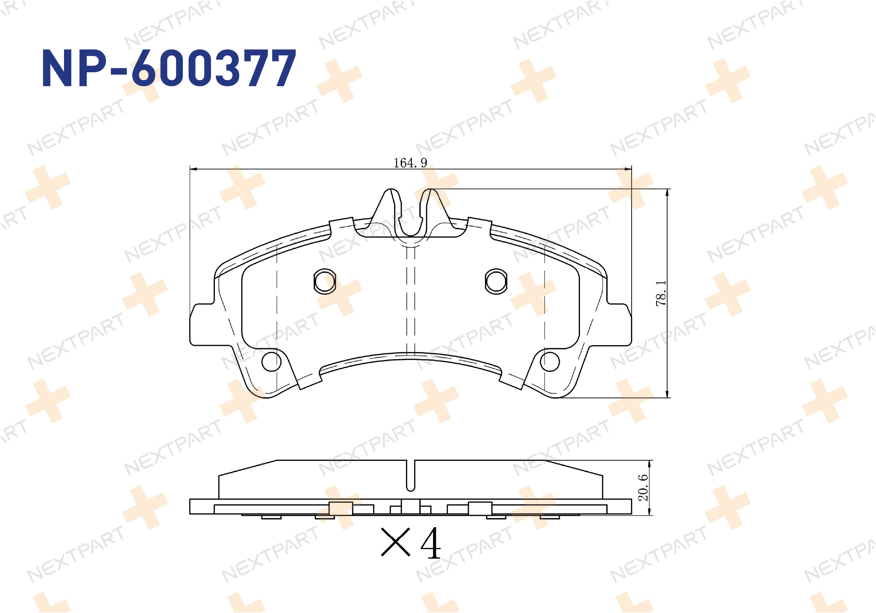 FREN BALATASI ARKA CRAFTER (2006>2016) SPRINTER (906) (2006>2018) CIFT TEKER 5 TONLUK - OEM: A0044208120 004 420 81 20 | Alt: 2921701 BPVW-2005