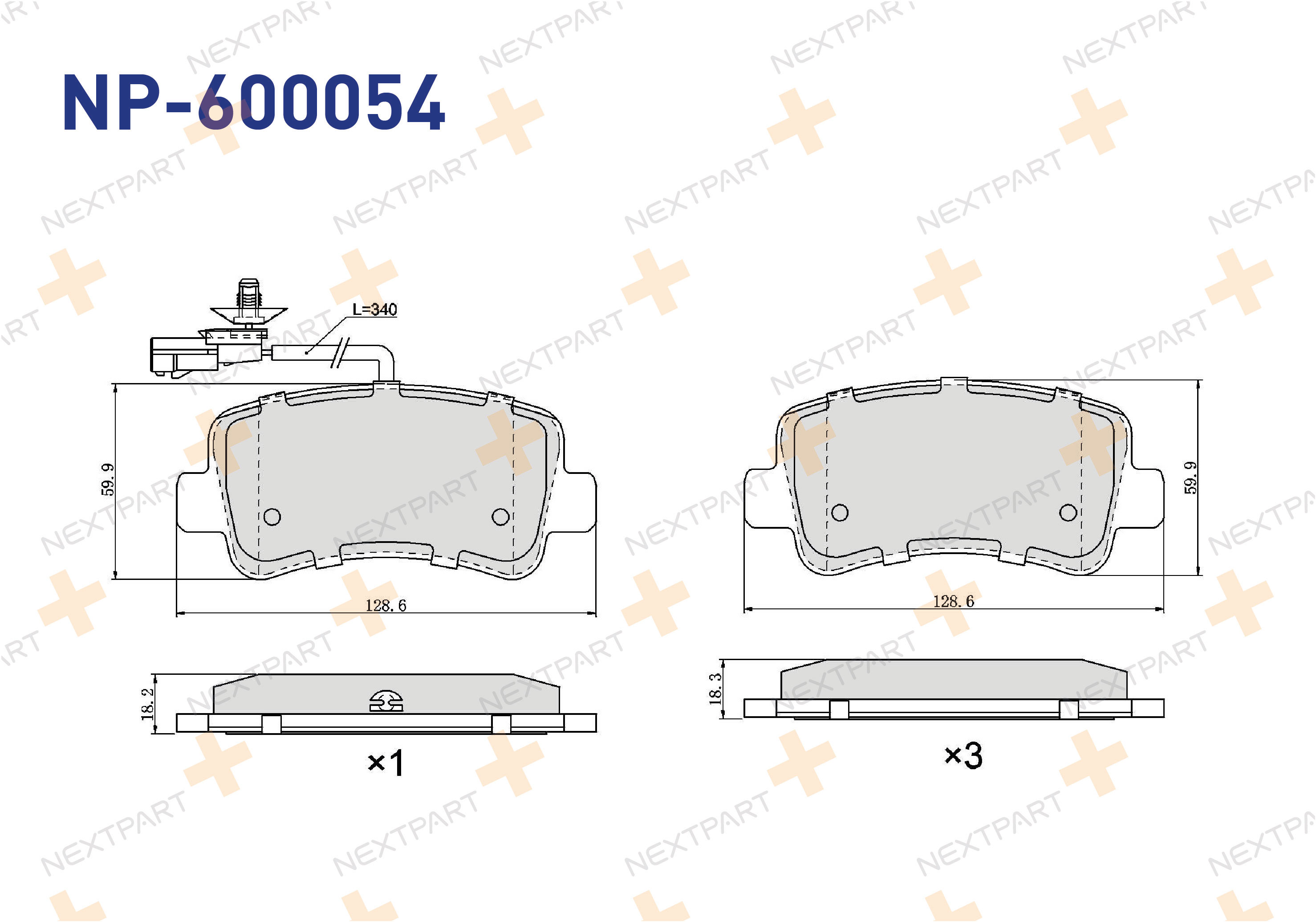 FREN BALATASI ARKA FISLI MASTER III (2010>2023) MOVANO B (2010>2014) NV 400 (2011>) TEK TEKER MASTER - OEM: 440601186R 44060-00Q0H | Alt: BPRE-2006 13046048582
