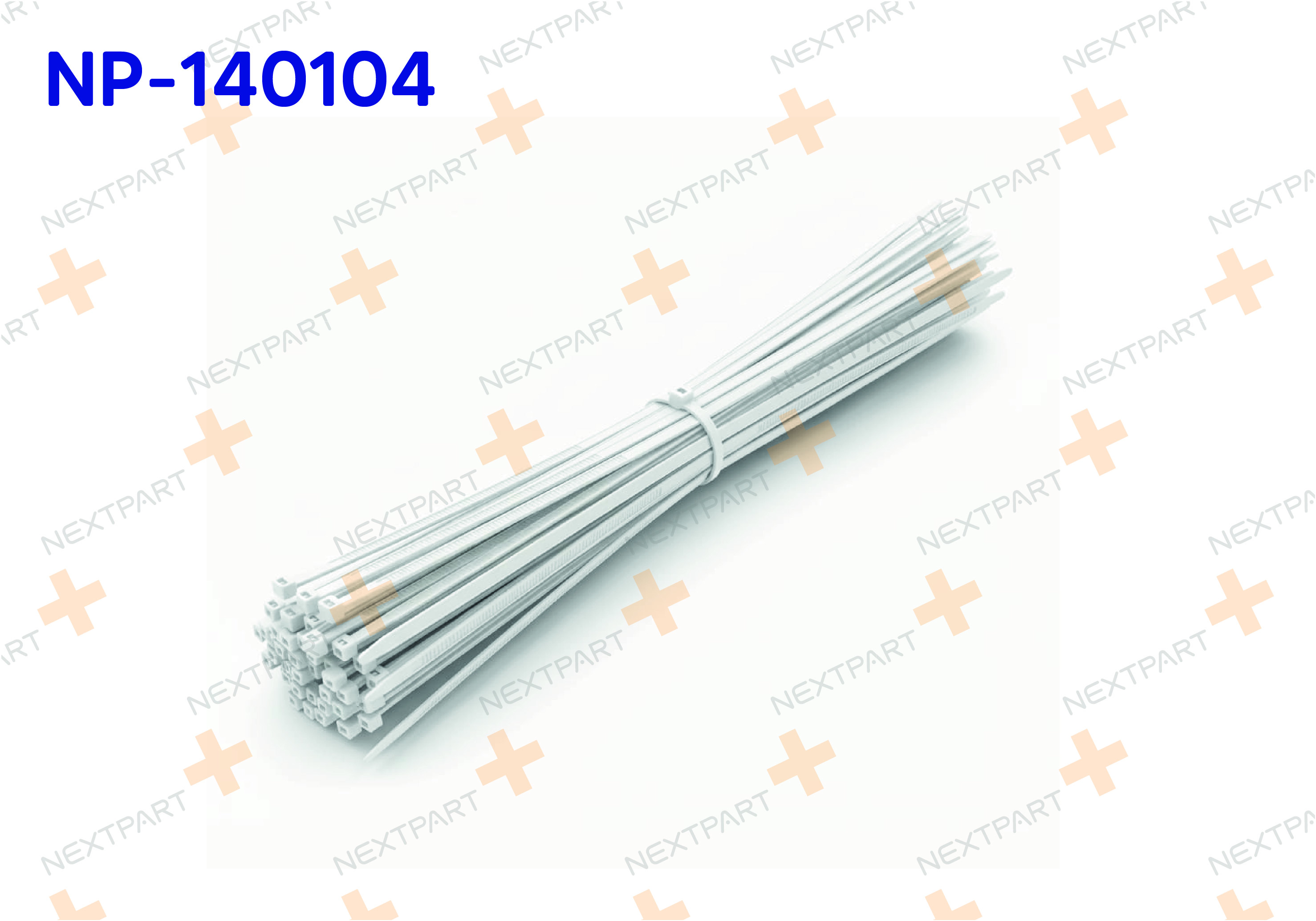 PLASTIK CIRT KELEPCE BEYAZ 2.5 X 200 - OEM: NP-140104 | Alt: NP-140104