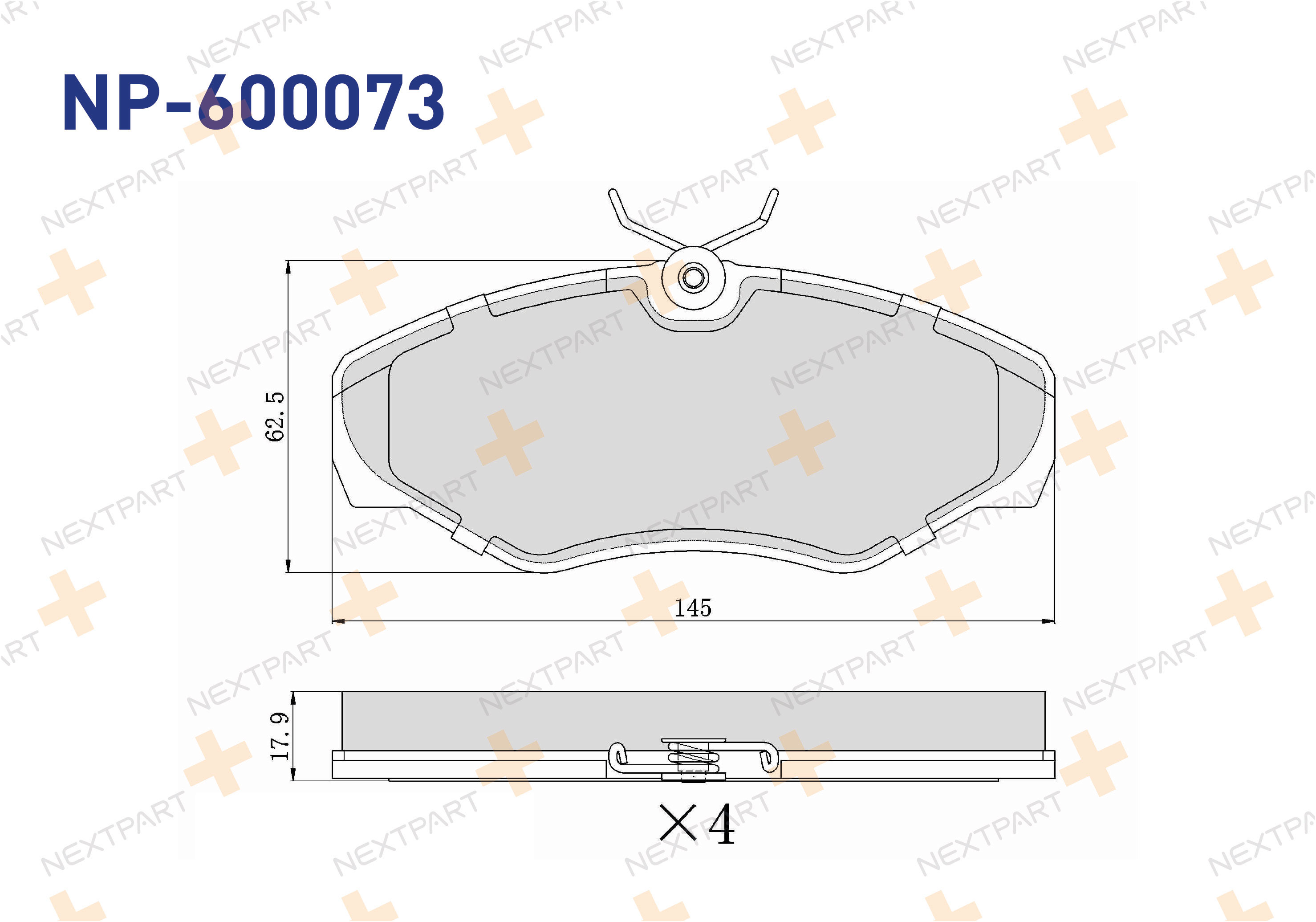 FREN BALATASI ON AVANTIME (2001>2003) ESPACE III (1996>2002) TRAFIC II (2001>) VIVARO (2001>2006) TRAFIC - OEM: 1605198 41060-00QAE | Alt: 37287 37287OE