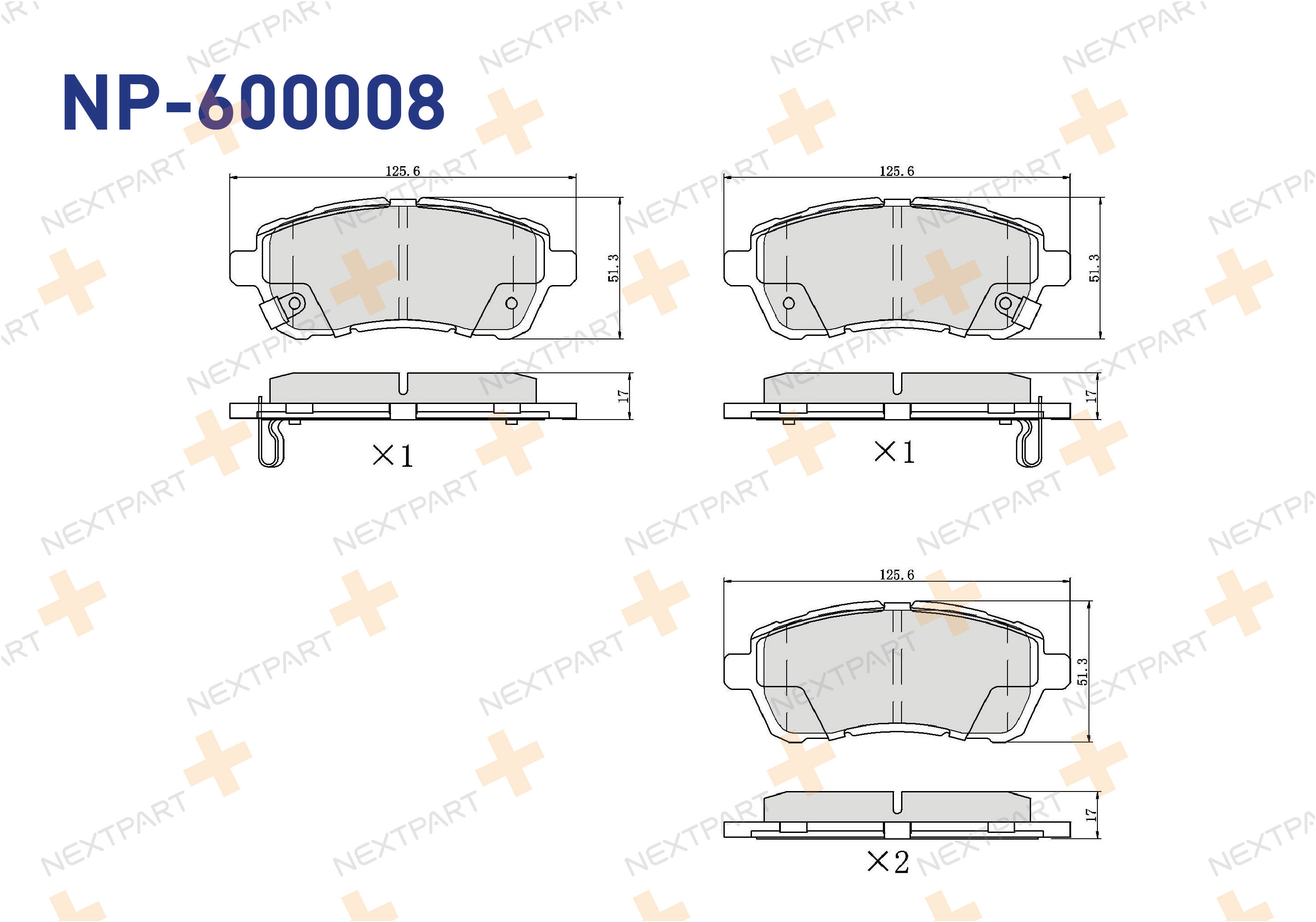 FREN BALATASI ON FIESTA VI (2008>2017) BALENO (2016>) SWIFT IV (2010>) SWIFT V (2017>) MATERIA (2006>) JUSTY IV (2007>) KALINLIK 15,5MM FIESTA - OEM: 04465-B1120 04465-B1190 | Alt: 37656 PAD1626