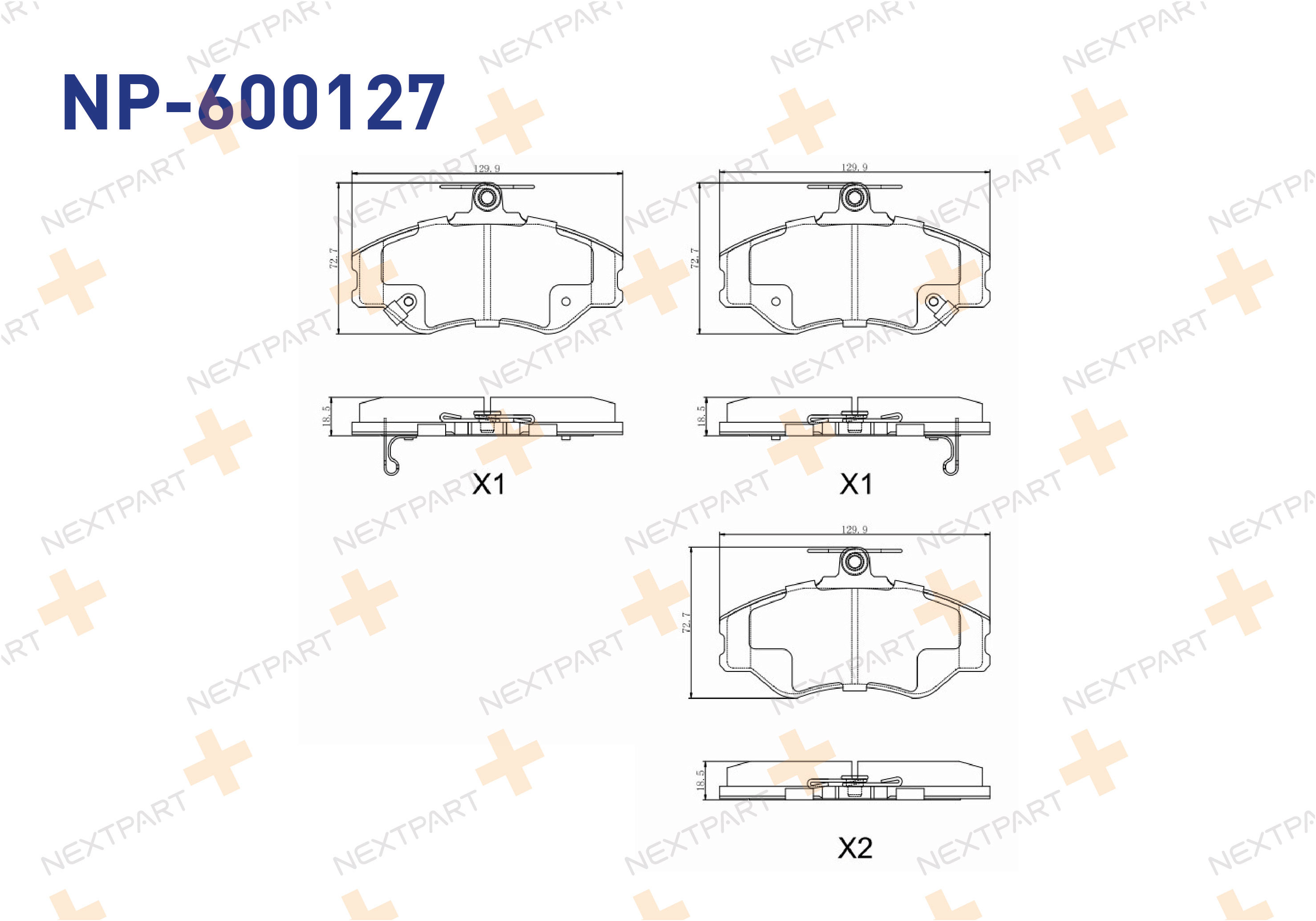 FREN BALATASI ON H-100 KAMYONET (1993>2004) H-100 MINIBUS (1993>2004) - OEM: 58101-43A00 58101-44A00 | Alt: 36871 36871OE