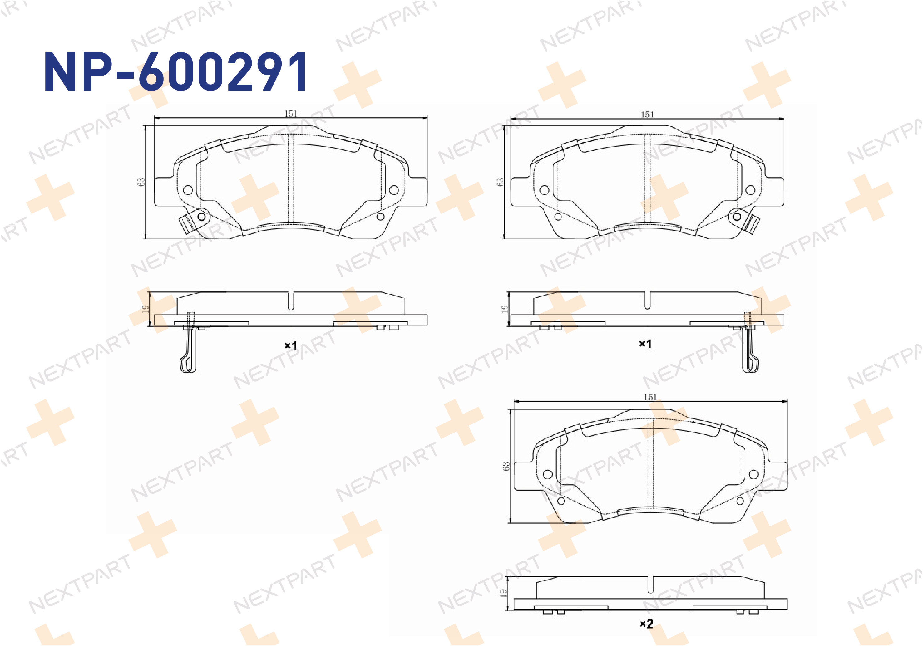 FREN BALATASI ON AVENSIS (2003>2008) COROLLA VERSO (2001>2004) COROLLA VERSO (2004>2009) COROLLA AVENSIS - OEM: 04465-05140 04465-05270 | Alt: PA206AF SN933P
