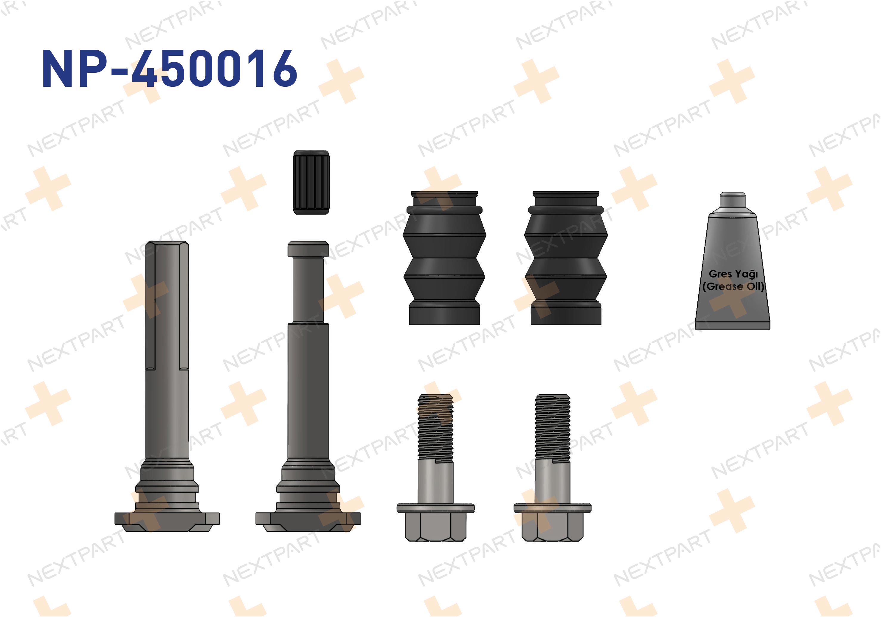 FREN KALIPER TAMIR TAKIMI CIVATALI ON TRANSIT V347 2006- TRANSIT - OEM: 8200386446 8200079183 | Alt: 8200079183 7700115766