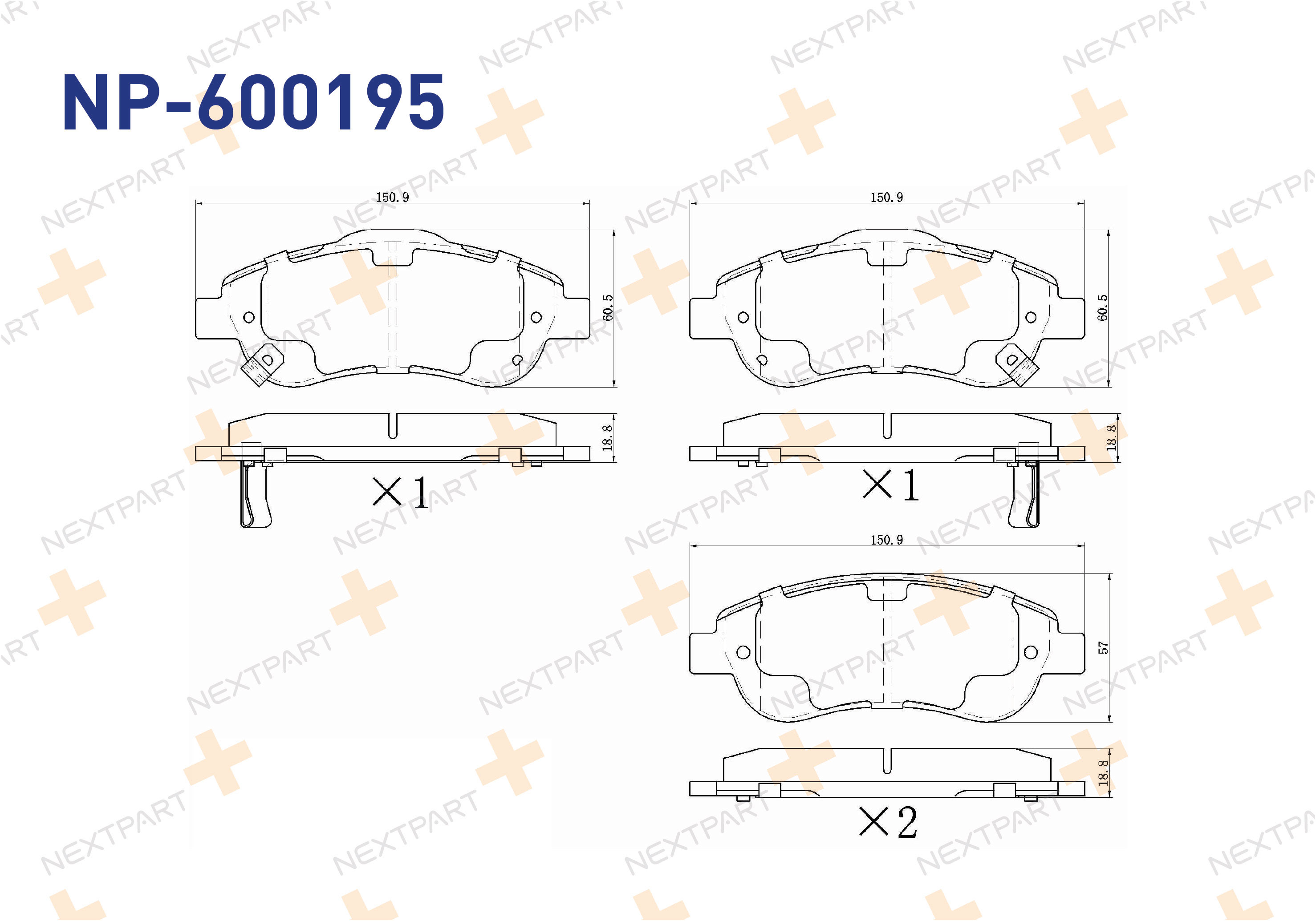 FREN BALATASI ON CR-V III (2006>2012) CR-V IV (2012>) CR-V - OEM: 45022-T1E-G00 45022-SWW-G01 | Alt: 8050 363700201731