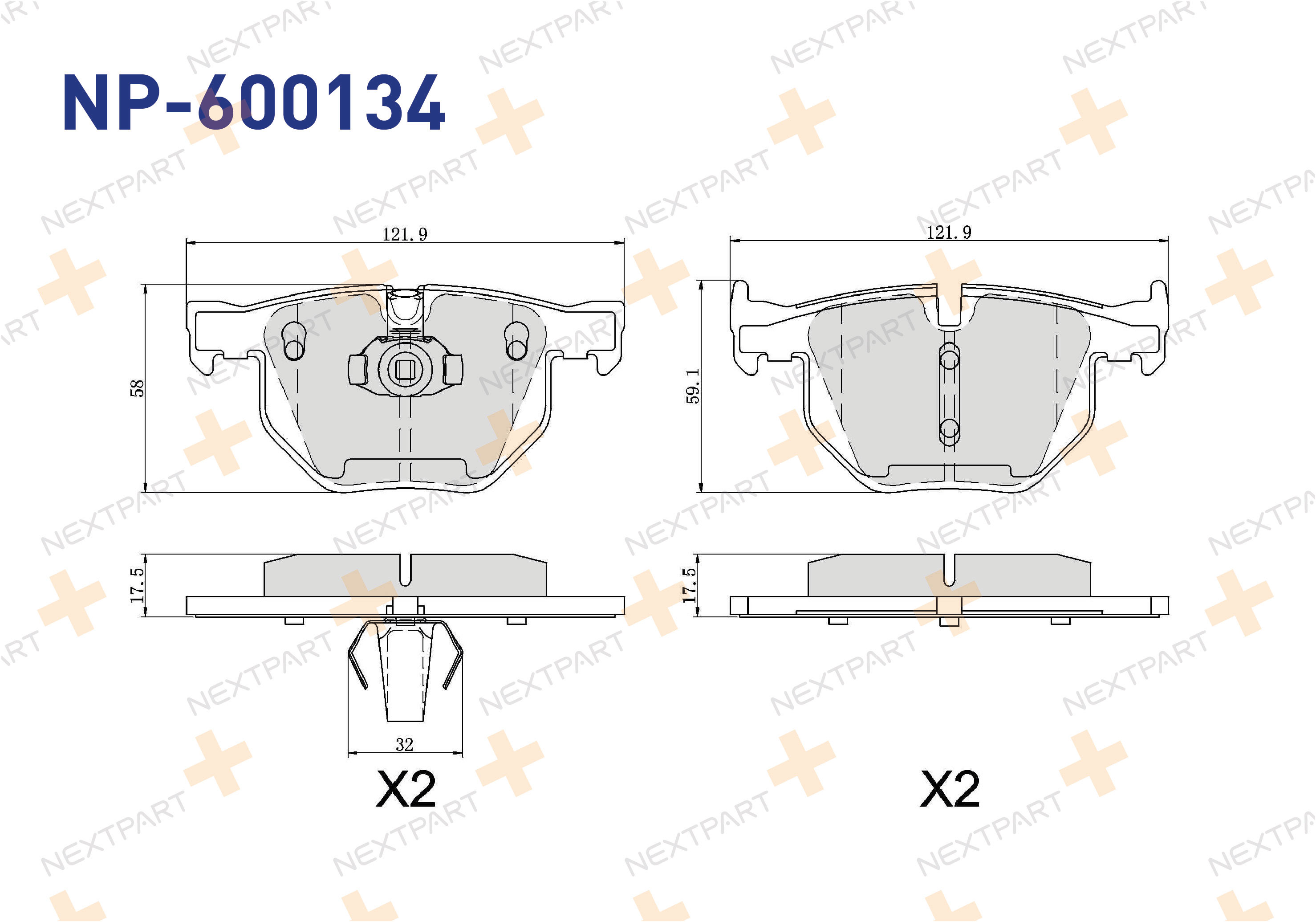 FREN BALATASI ARKA X5 (E70) (2007>2013) X5 (F15, F85) (2013>) X6 (E71, E72) (2008>2014) X6 (F16, F86) (2014>) - OEM: 34 21 6 776 937 6 776 937 | Alt: BPBM-2012 PAD1643