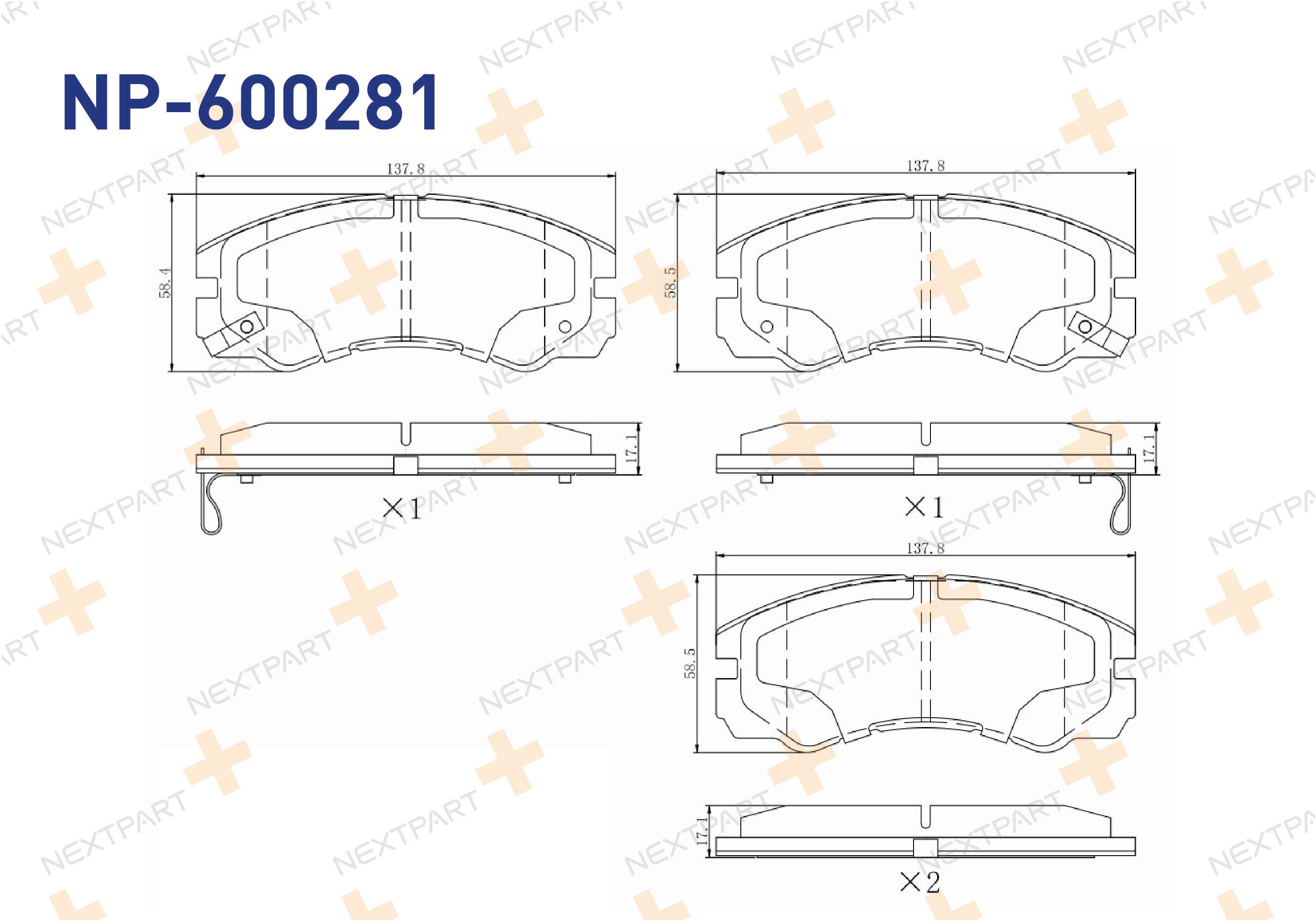 FREN BALATASI ON MONTEREY A (1991>1998) TROPPER (UB) (1991>2000) - OEM: 97113888 1605017 | Alt: BL1398A2 218451651