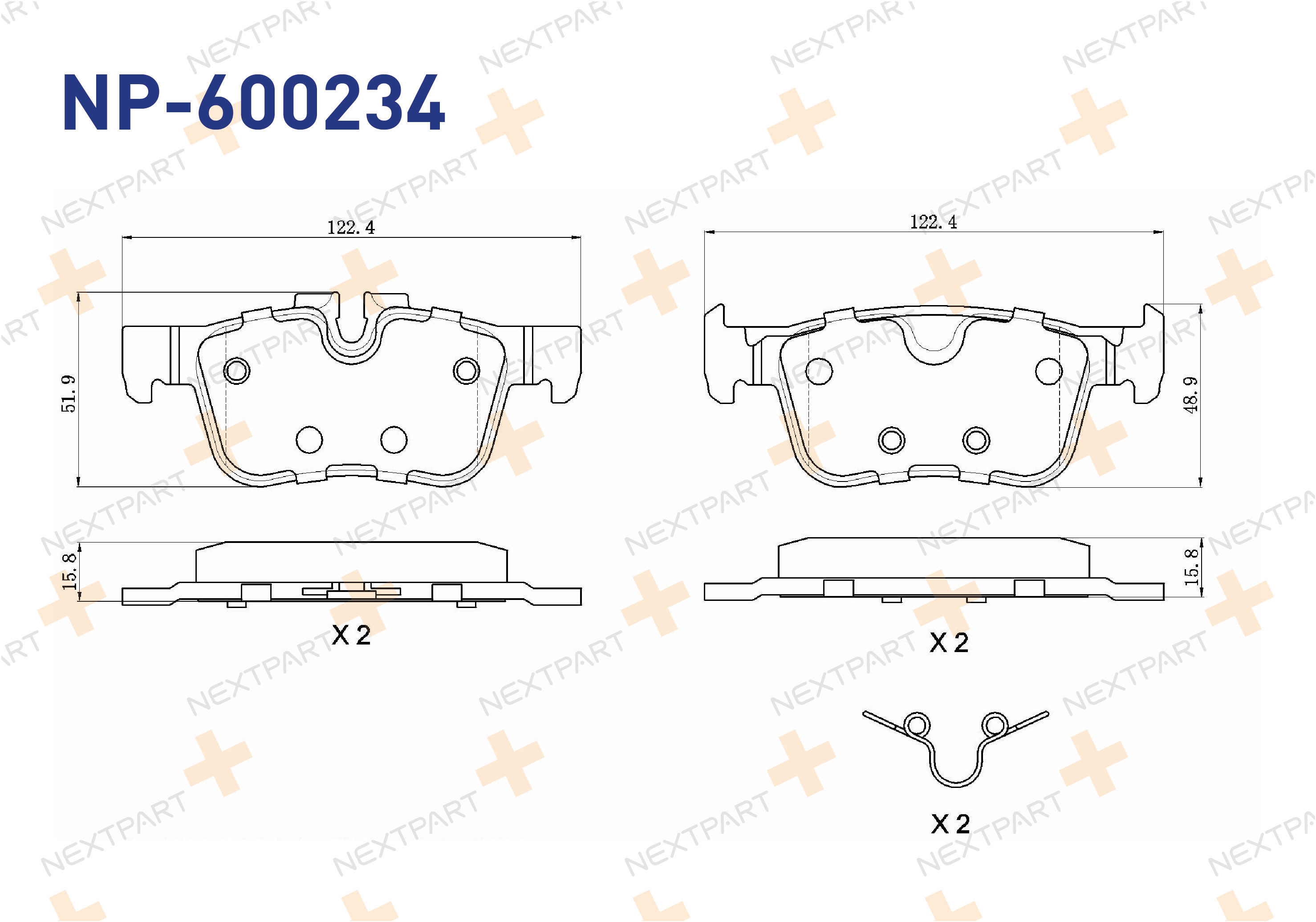FREN BALATASI ARKA S90 II (2006>) V90 II (2016>) XC60 II (2017>) - OEM: 31423653 31423654 | Alt: FDB5241 0 986 424 802
