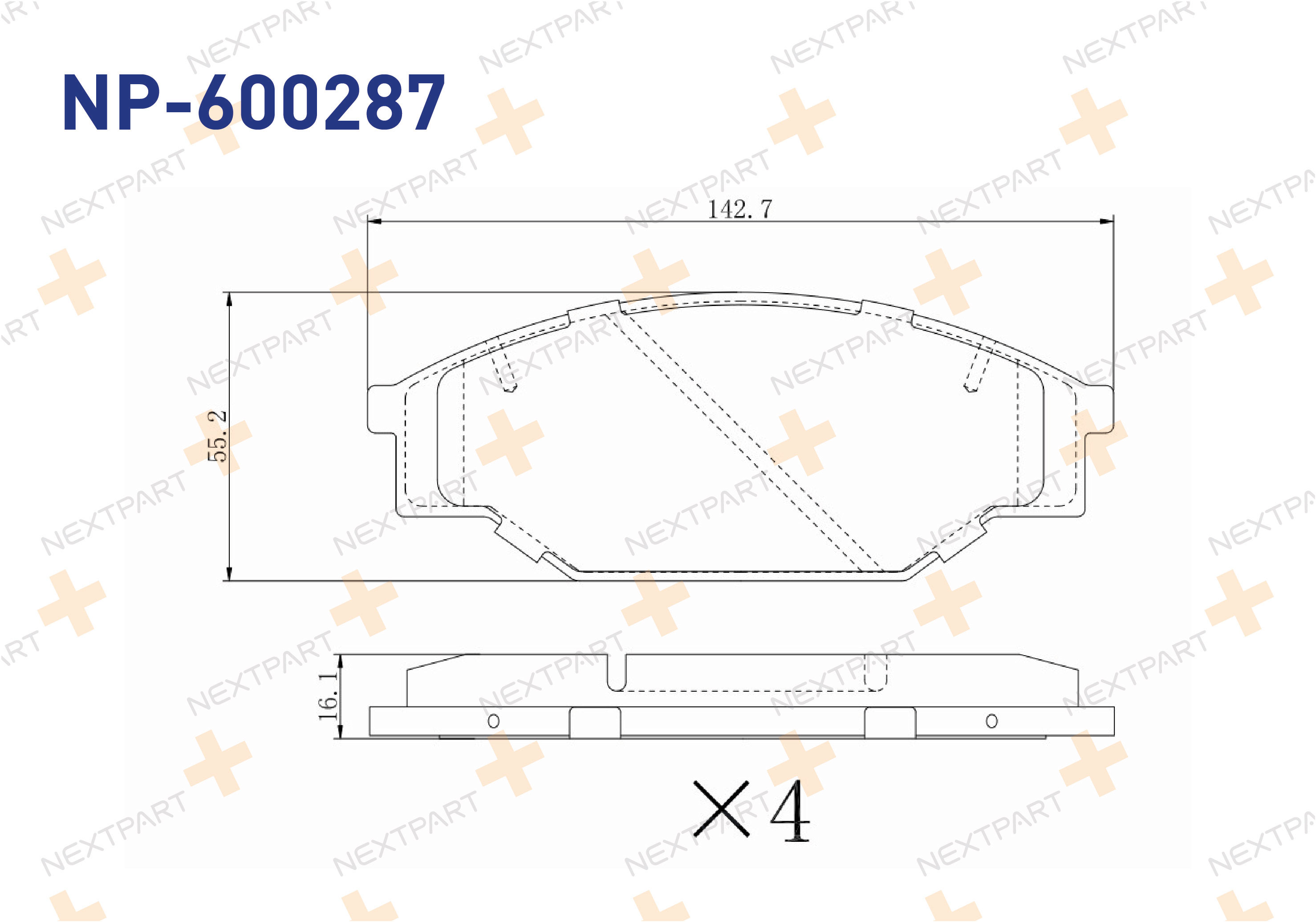 FREN BALATASI ON TARO (1989>1994) DYNA (2006>) HIACE II (1982>1989) HILUX II (1983>2005) HILUX - OEM: 446526210 04491-40041 | Alt: AC440781D 811010005