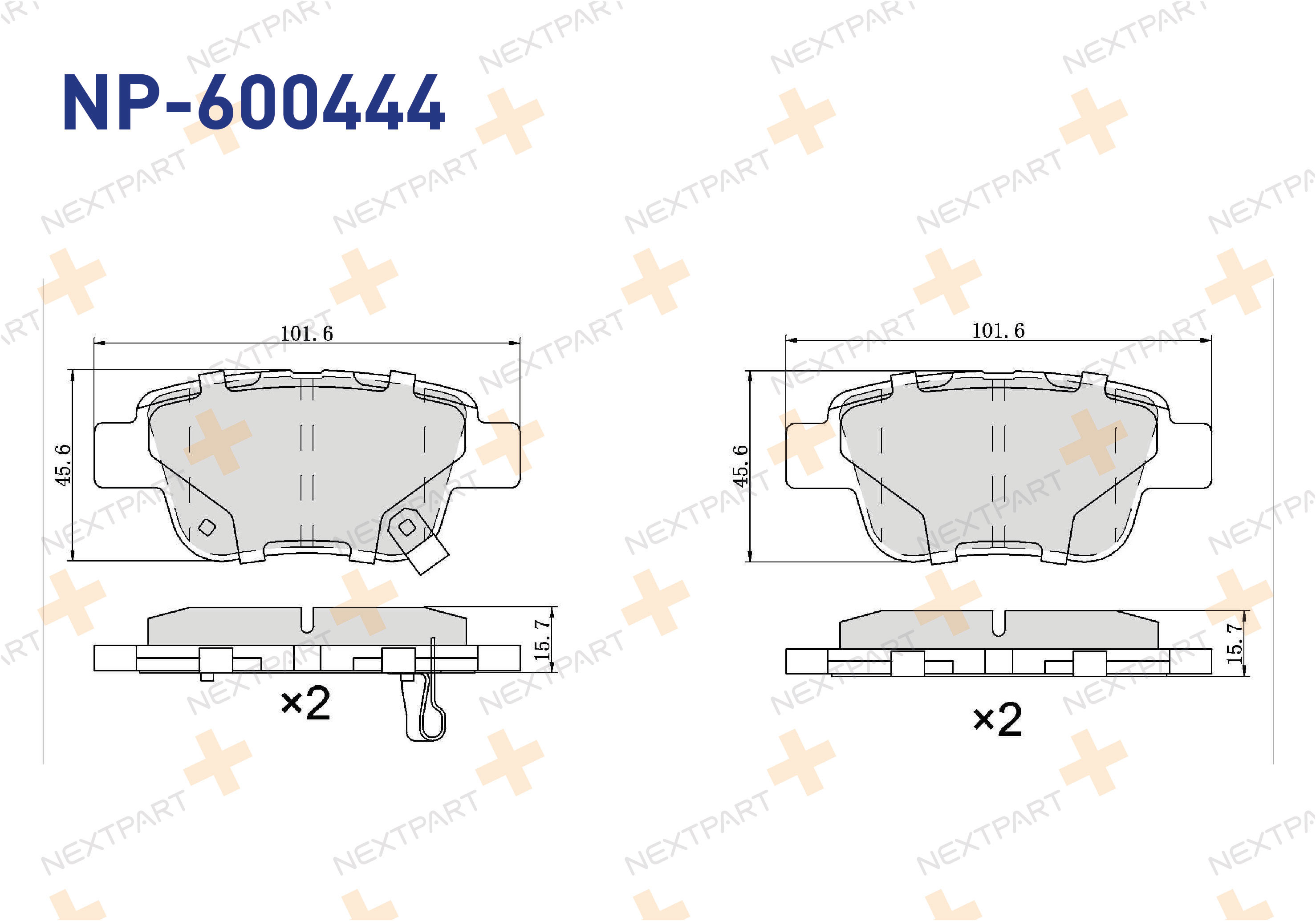 FREN BALATASI ARKA AVENSIS (1997>2003) AVENSIS (2003>2008) COROLLA VERSO (2004>2009) COROLLA AVENSIS - OEM: 04466-05010 04466-05020 | Alt: FQT1649 FSL1649