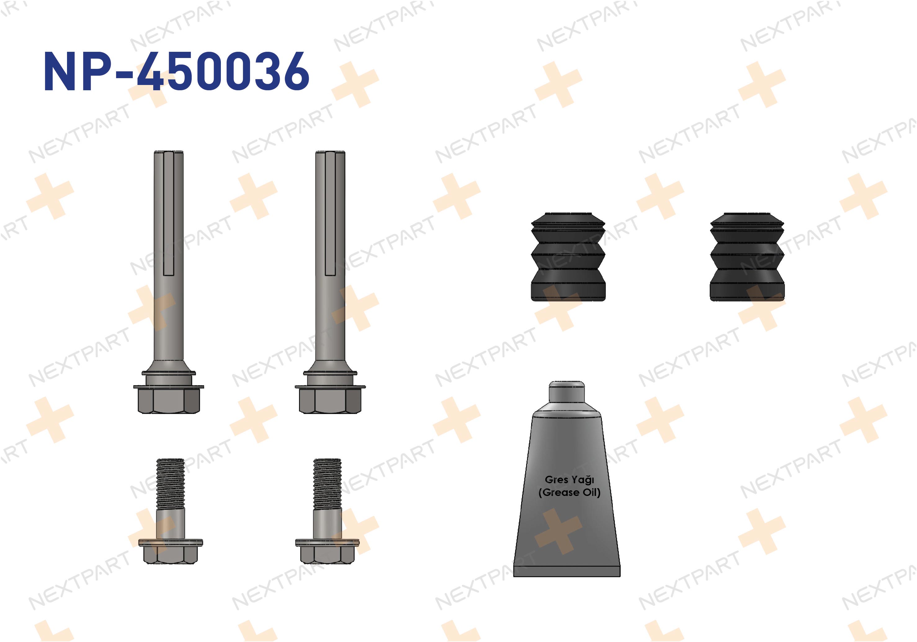 FREN KALIPER TAMIR TAKIMI UZUN CIVATALI ON ARKA TEMPRA FELICIA - OEM: 0515.S4 0515.R2 | Alt: 0515.R2 0515.R9