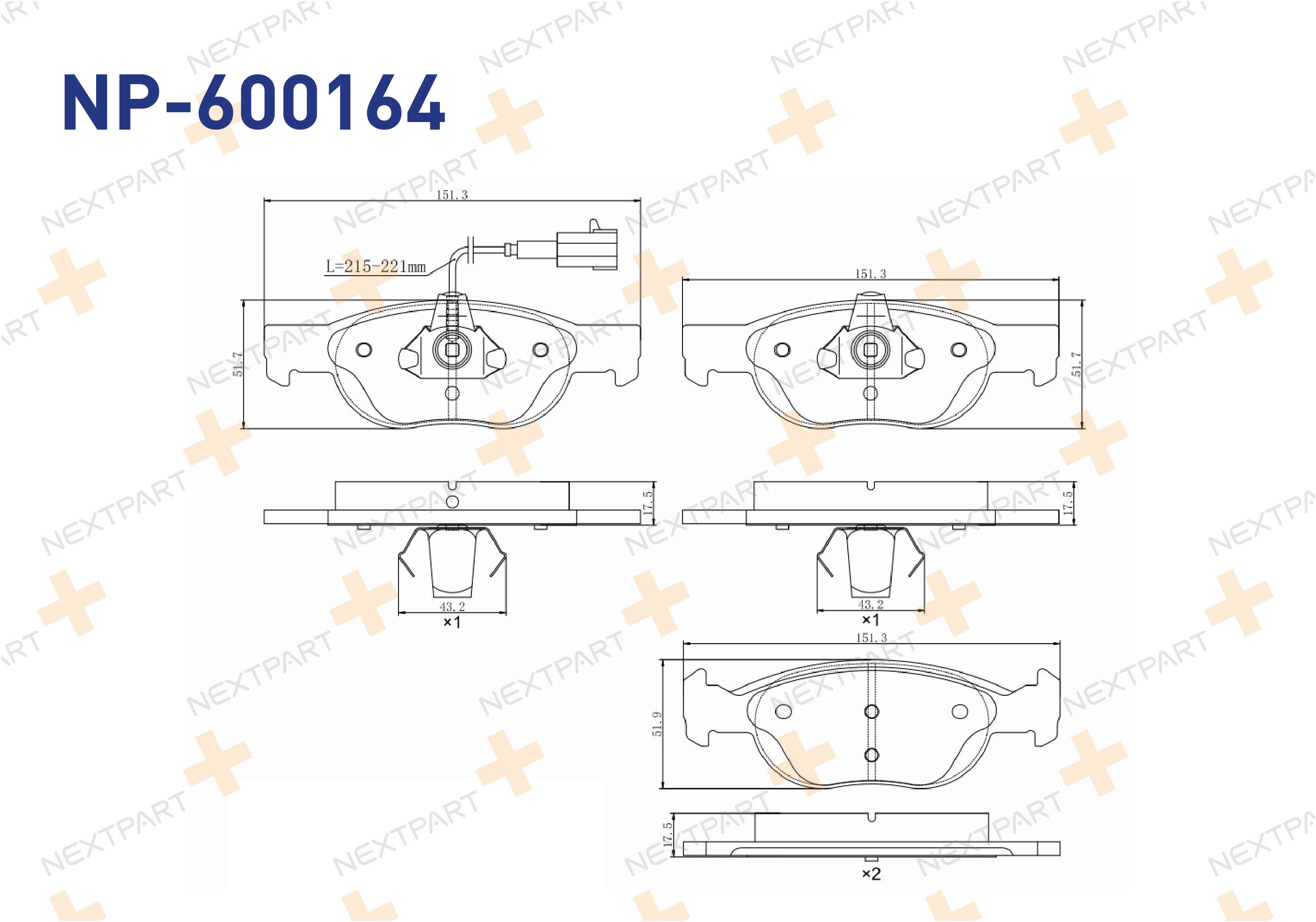 FREN BALATASI ON BRAVA (1995>2003) BRAVO 1 (1995>2001) MAREA (1996>2007) PUNTO (1993>1999) 1.6 16V - OEM: 9947629 71752989 | Alt: 16089 B1G10203402