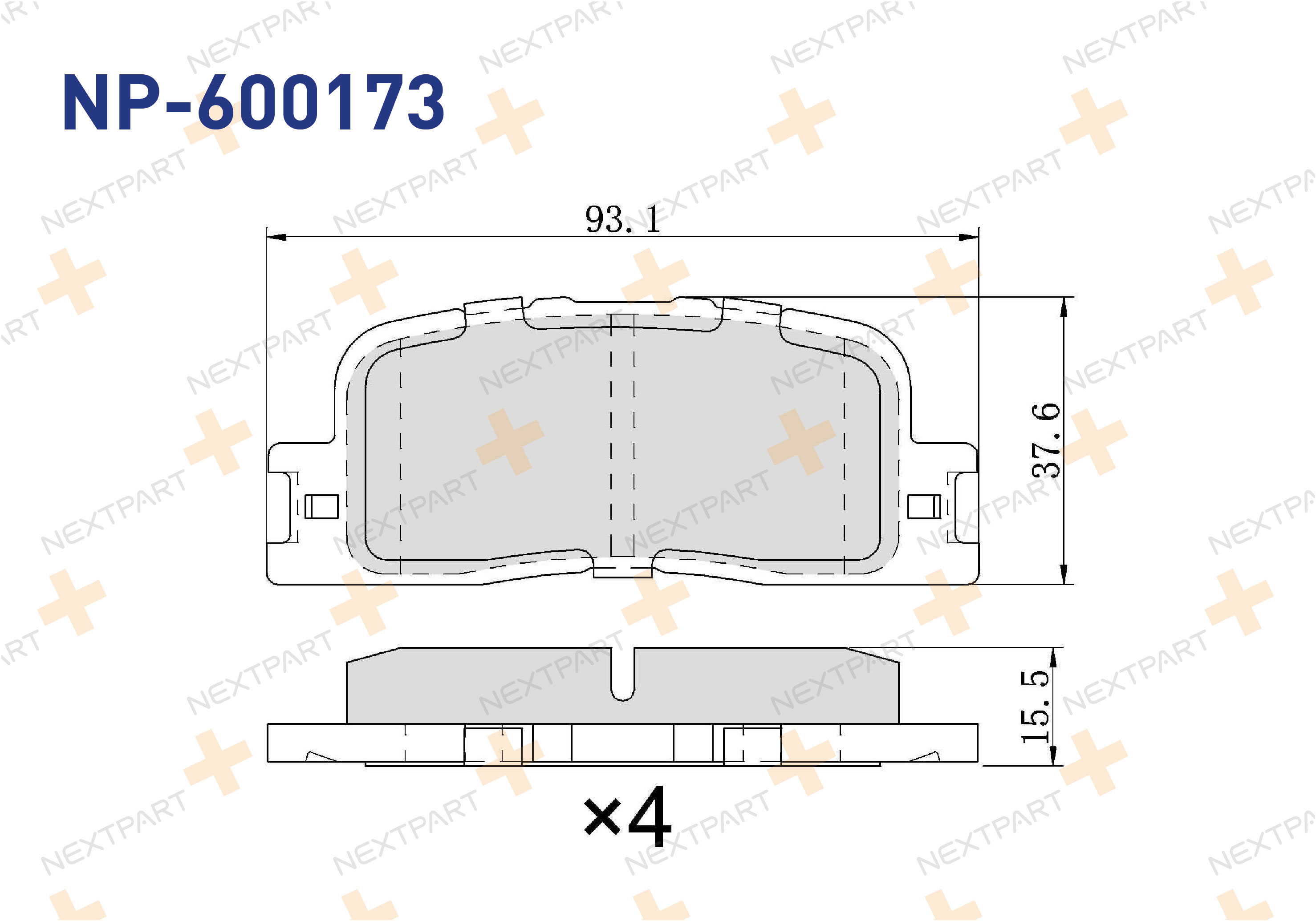 FREN BALATASI ARKA CAMRY (2001>2006) ALIA (2006>) ES (1997>2008) - OEM: 04466-33100 04466-48020 | Alt: DB1463 FDB1909
