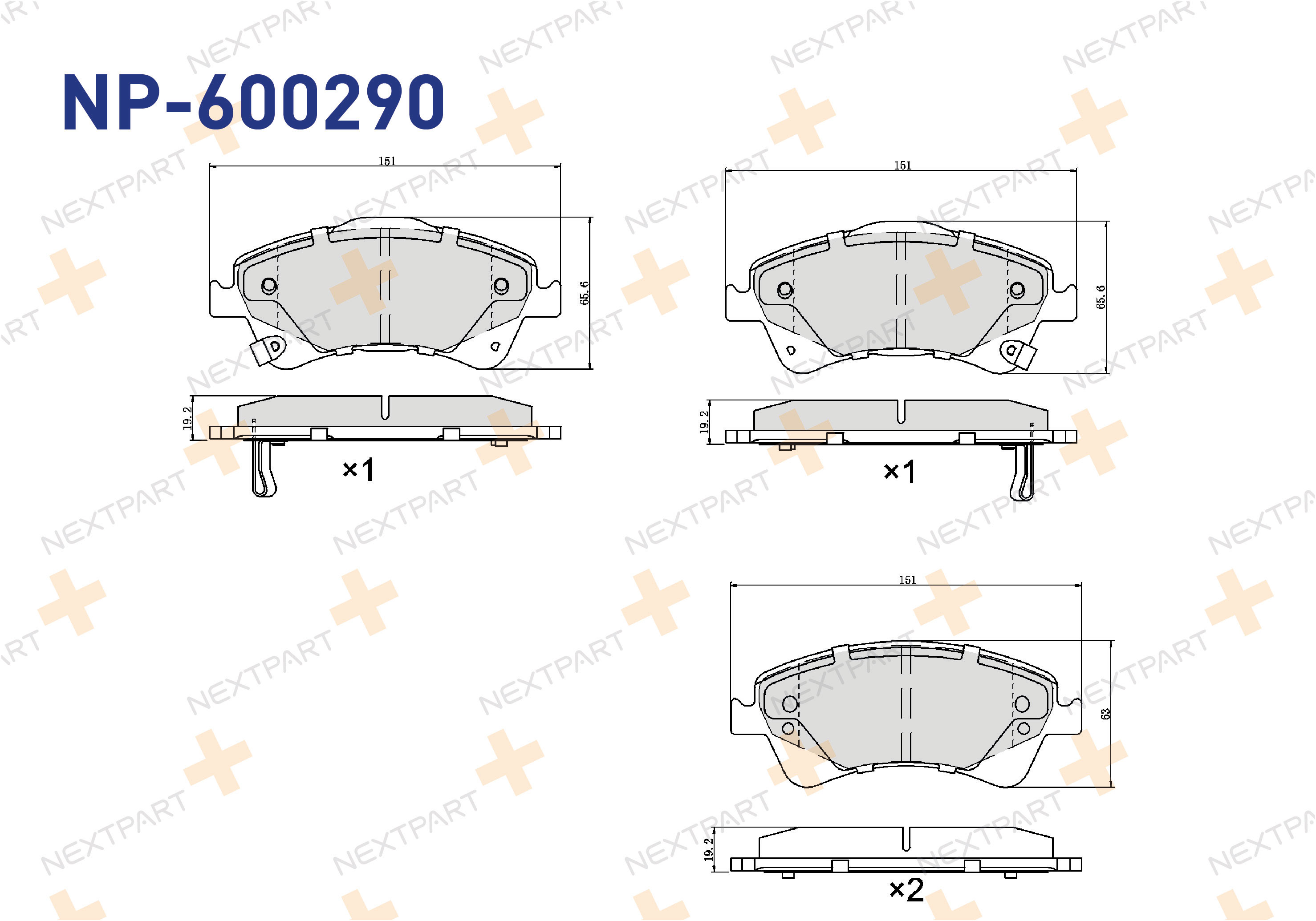 FREN BALATASI ON AURIS (2006>2012) AURIS (2012>) AVENSIS (2008>) COROLLA (2003>2007) VERSO (2009>) COROLLA AVENSIS - OEM: 04465-02190 04465-0F011 | Alt: T1905 37615