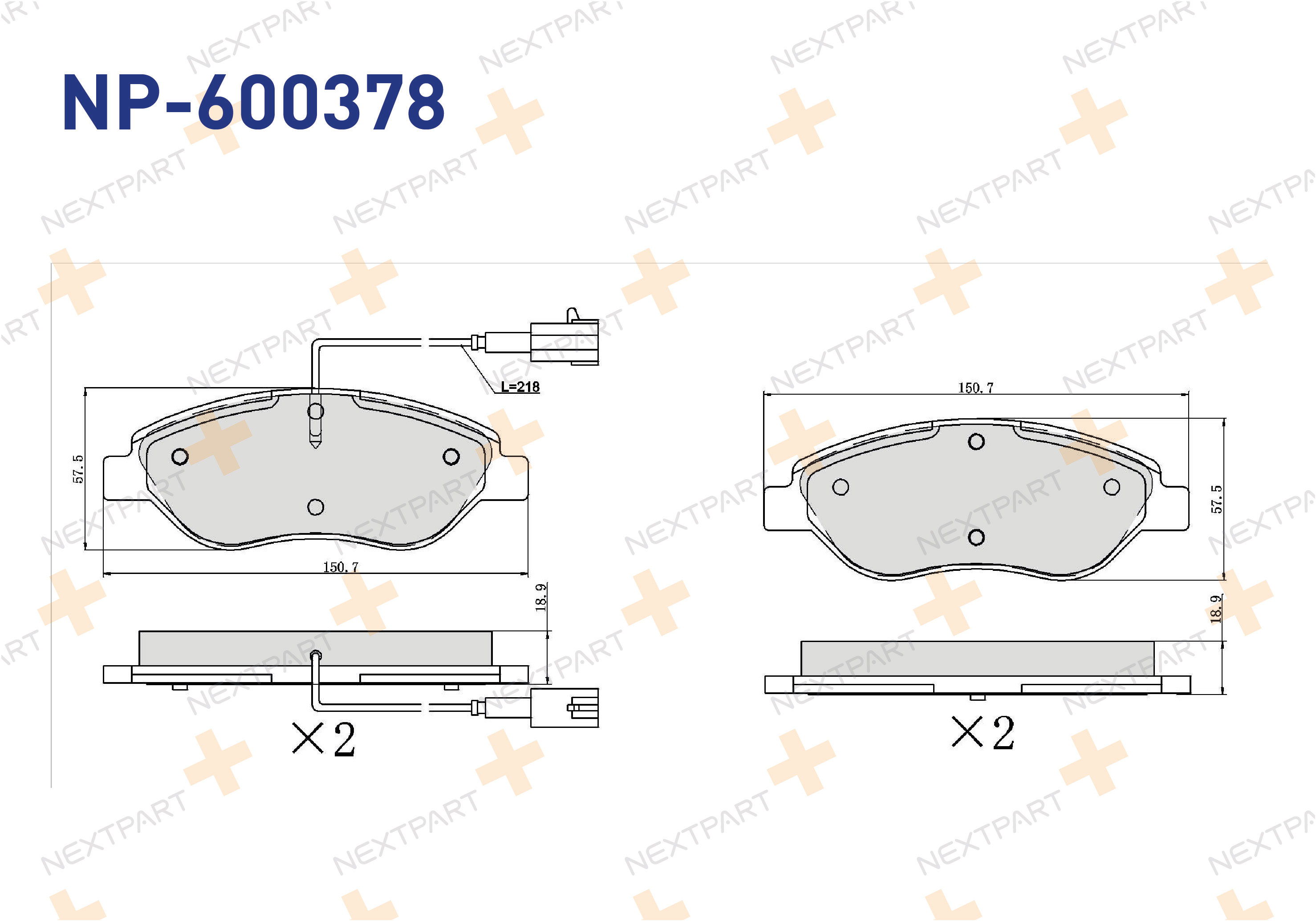 FREN BALATASI ON BRAVO 2 (2006>) EGEA (2015>) STILO (2001>2010) MITO (2008>) CIFT FISLI - OEM: 77366489 77365808 | Alt: 05P1658 LP2299