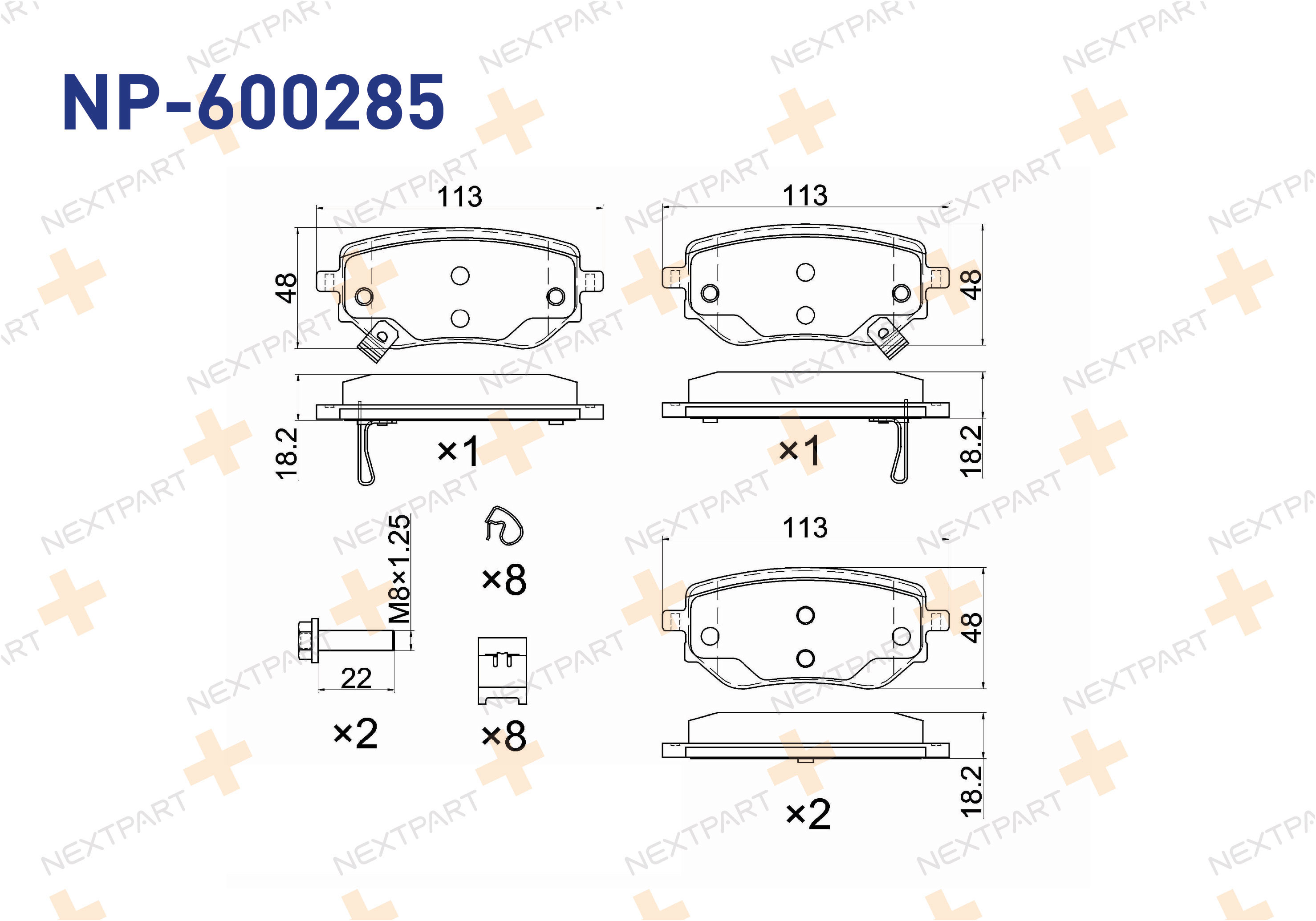 FREN BALATASI ARKA NAVARA NP300 (2013>) (2020 YILINDAN ITIBAREN) X-SERISI (470) (2017>2020) - OEM: A 470 423 06 00 A4704230600 | Alt: 55022233100 BPA1802.02