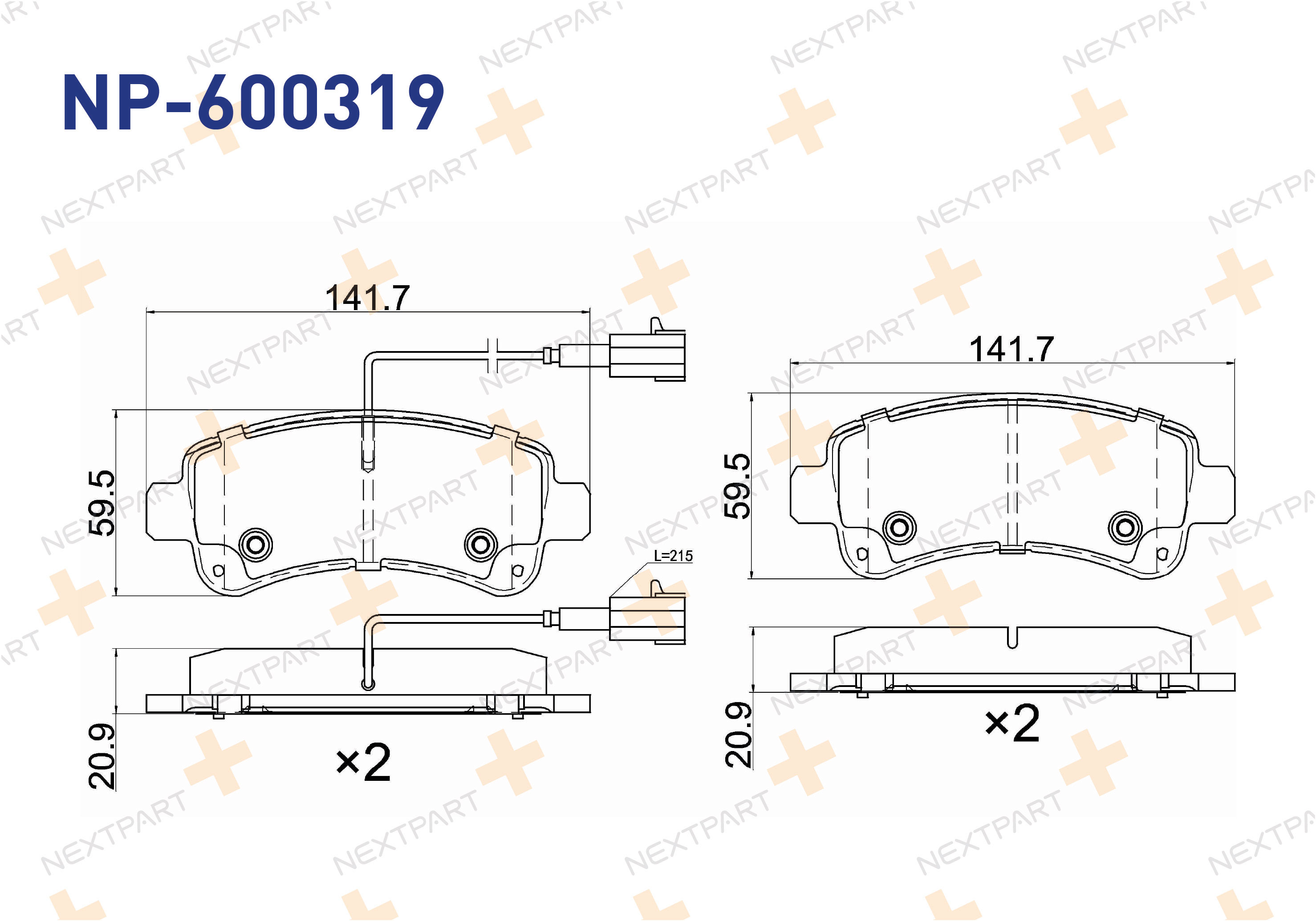 FREN BALATASI ARKA FISLI BOXER III (2006>) JUMPER III (2006>) DUCATO (2006>) (HAVALI DISKLER ICIN) JUMPER - OEM: 16 124 340 80 77367094 | Alt: 22-1033-0 P1488302