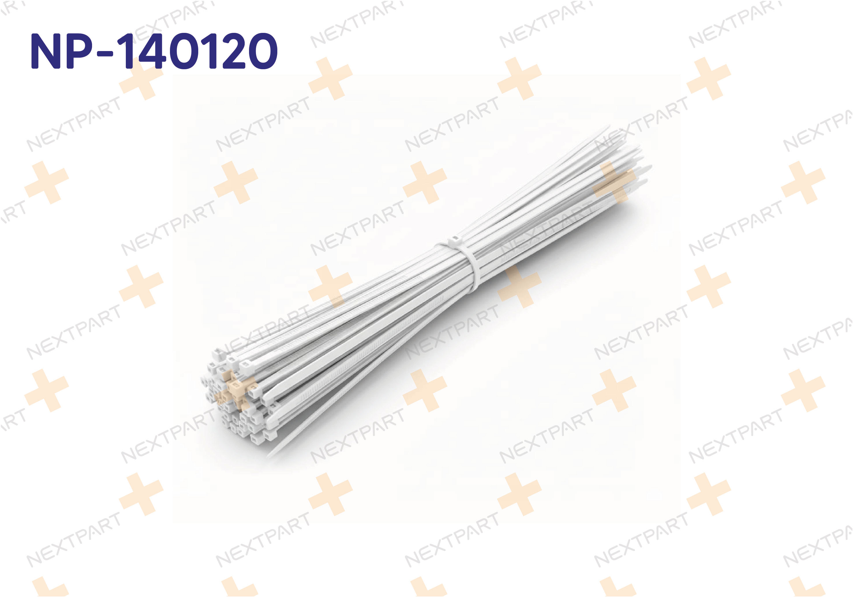 PLASTIK CIRT KELEPCE BEYAZ 4.8 X 300 - OEM: NP-140120 | Alt: NP-140120