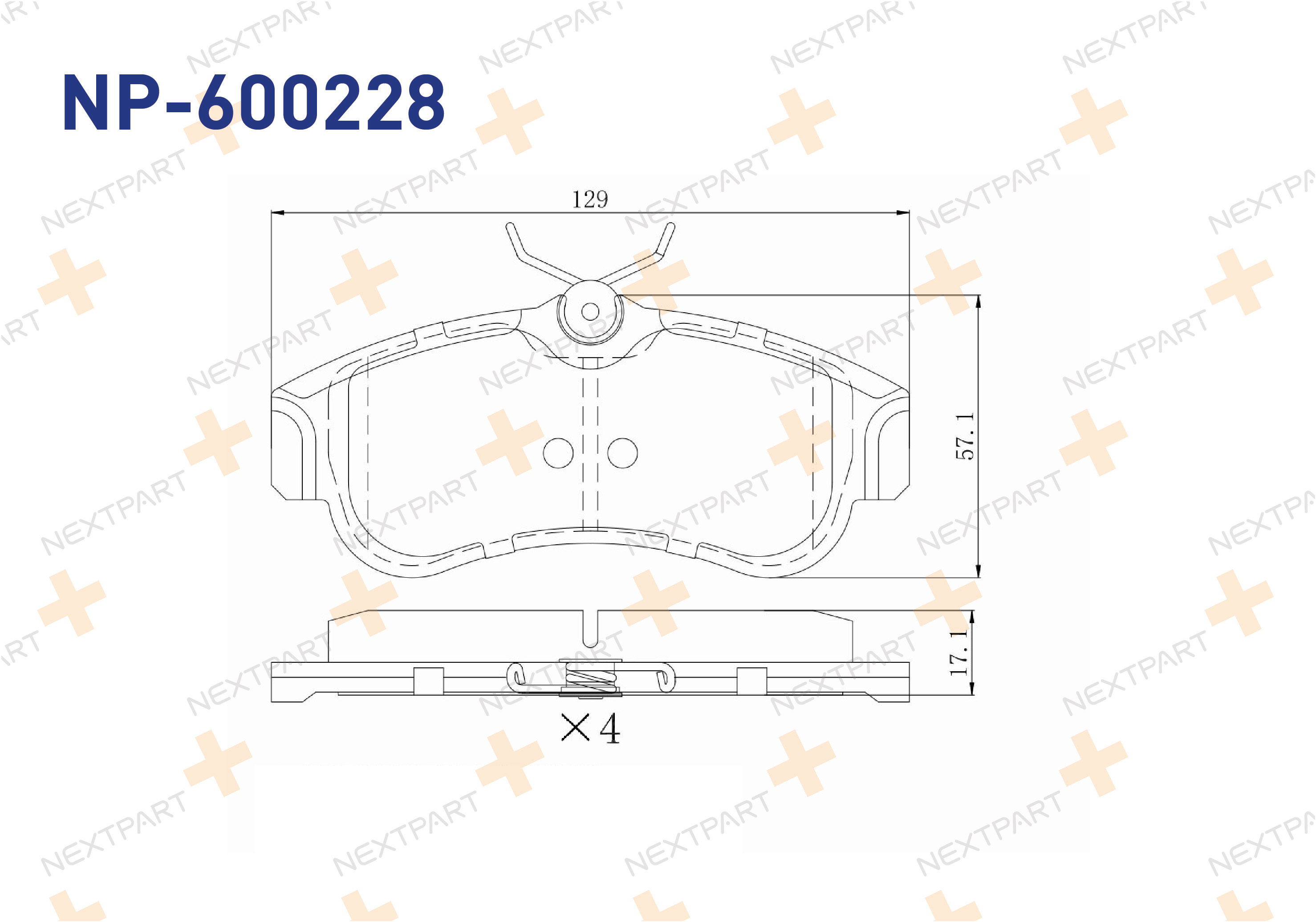 FREN BALATASI ON ALMERA 1 (1995>2000) ALMERA 2 (2000>) PRIMERA I (1990>1996) ALTI OVAL TIP - OEM: 41060-2F026 41060-2F528 | Alt: P56022 0 986 TB2 646