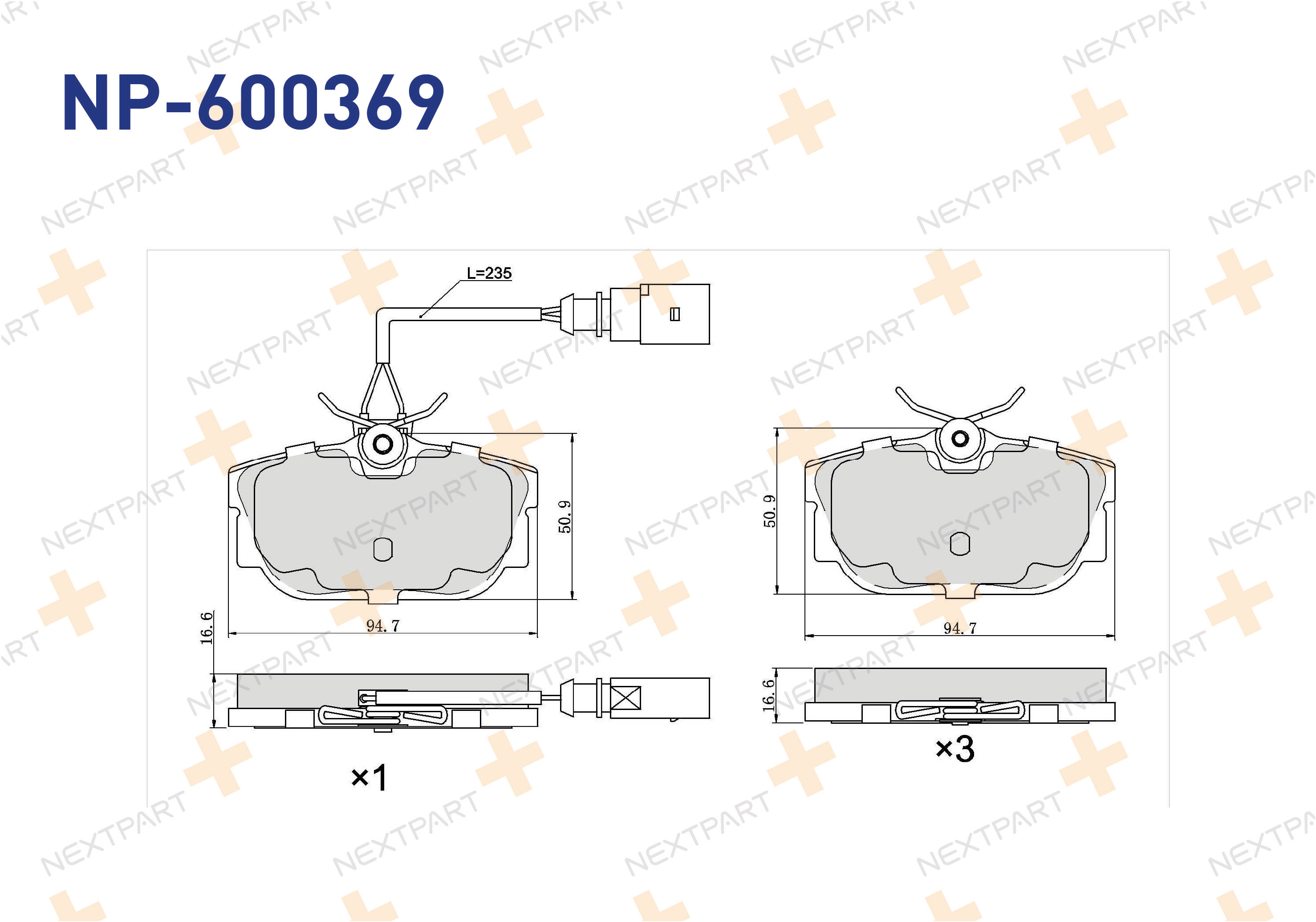 FREN BALATASI ARKA TRAFIC II (2001>) TRAFIC III (2014>) TRANSPORTER T-4 (1990>2003) TRANSPORTER TRAFIC - OEM: 701698451 7D0 698 451 F | Alt: T0610202 811029020