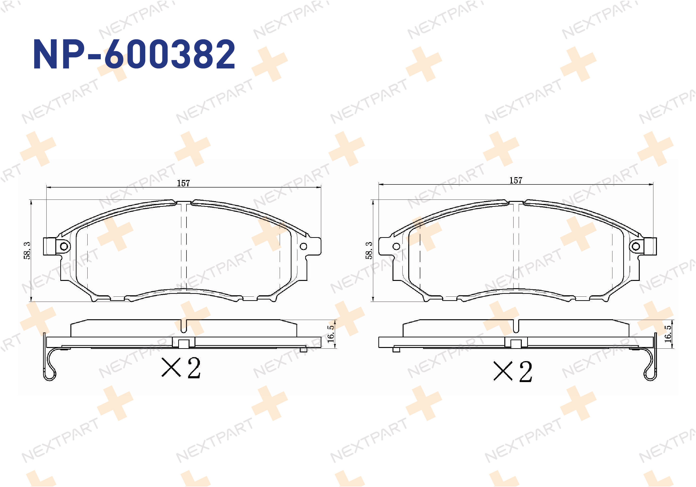 FREN BALATASI ON QASHQAI QASHQAI +2 I (J10) (2007>2013) X-TRAIL (2007>2013) KIZASHI (2010>) - OEM: 410600023R 41060-EB325 | Alt: 025 246 3217 PD