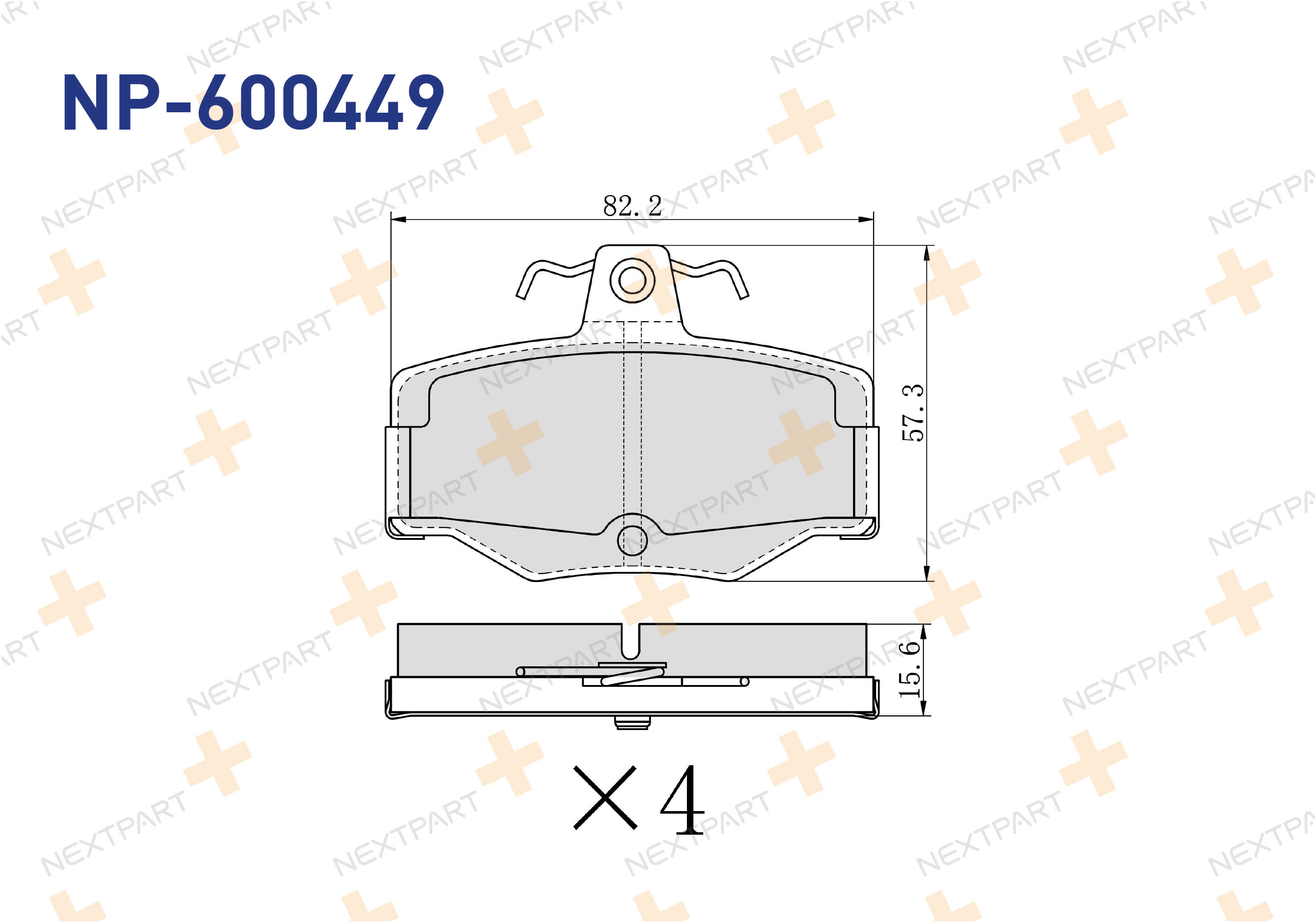 FREN BALATASI ARKA ALMERA 2 (2000>) ALMERA TINO (2000>) PRIMERA I (1990>1996) PRIMERA II (1996>2001) - OEM: 44060-3F025 44060-BM425 | Alt: LP617 PP015AF