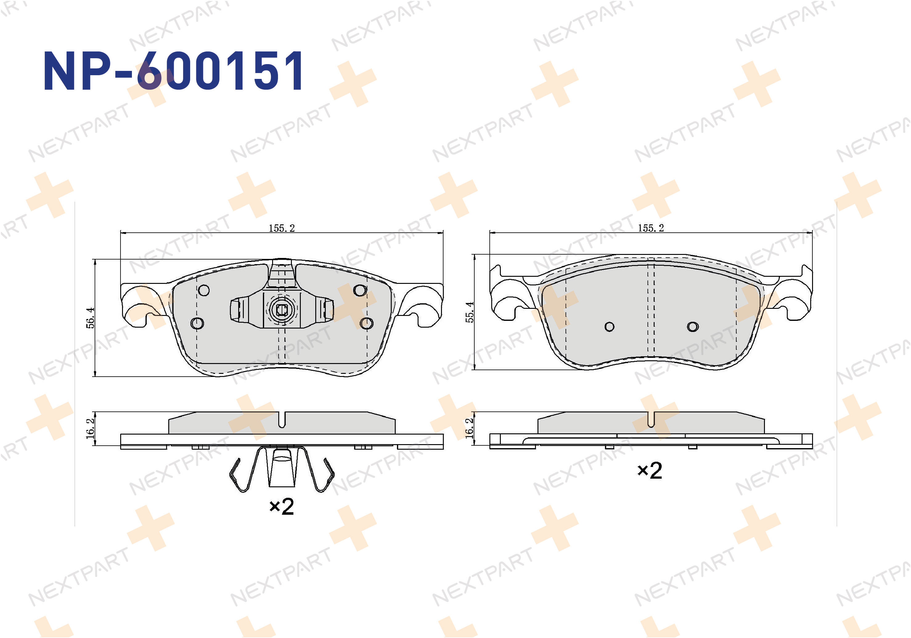 FREN BALATASI ON COURIER R769 (2023>) FIESTA VII (2017>) TOURNEO (2023>) FIESTA - OEM: 2095160 | Alt: 2095160
