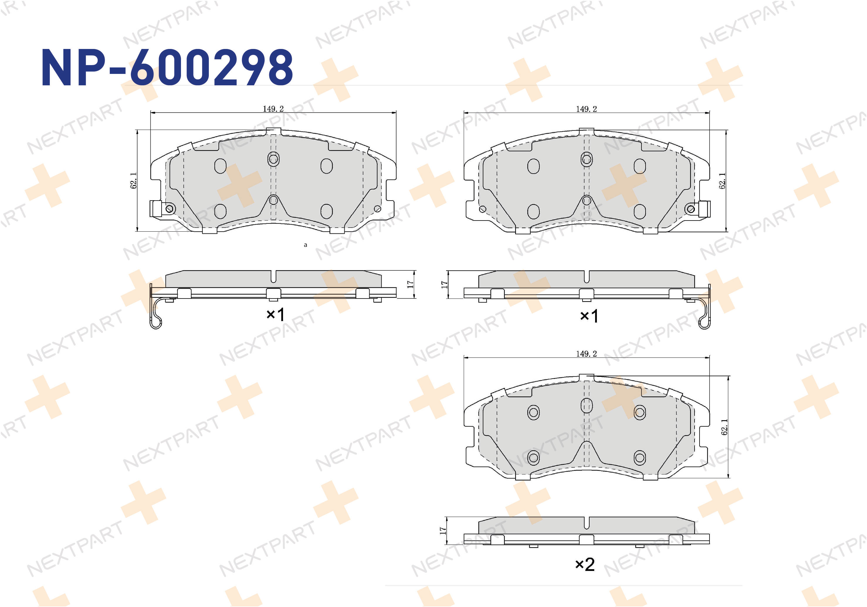 FREN BALATASI ON ANTARA (2006>) CAPTIVA (2006>) - OEM: 20789468 48 20 834 | Alt: 223638 P10003N