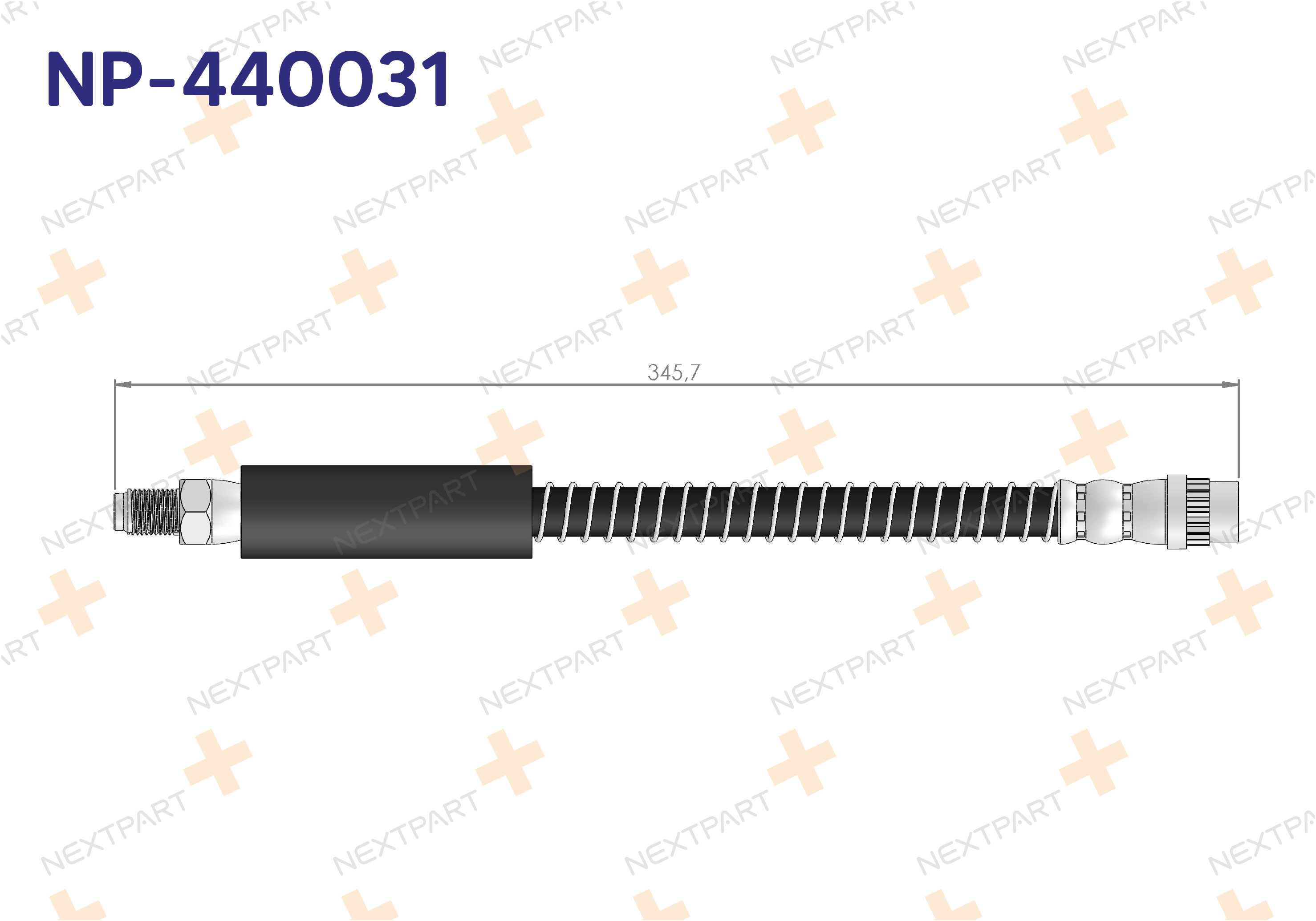 FREN HORTUMU ON CLIO SYMBOL CLIO - OEM: 7700423975 T68028 | Alt: BHO4062 HOS3485