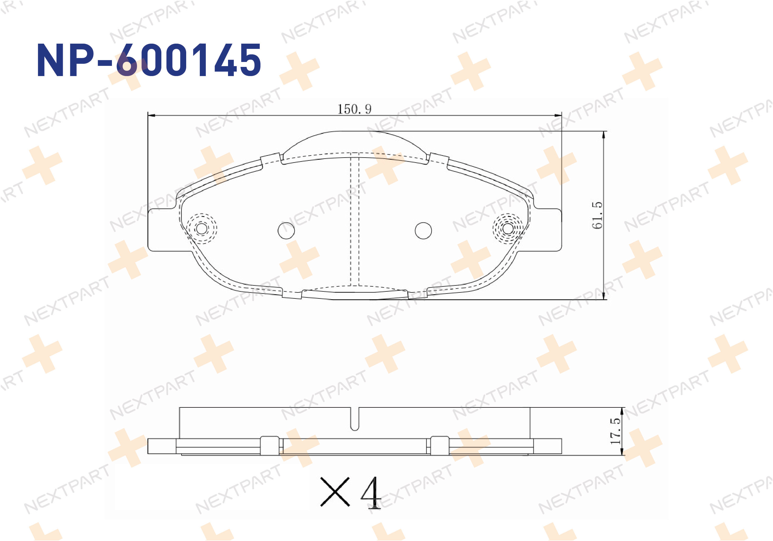 FREN BALATASI ON 3008 (2009>2015) 308 (2007>2013) 408 (2010>) 5008 (2009>2015) 308 - OEM: 4254 26 16 132 593 80 | Alt: 13046038472 P61101
