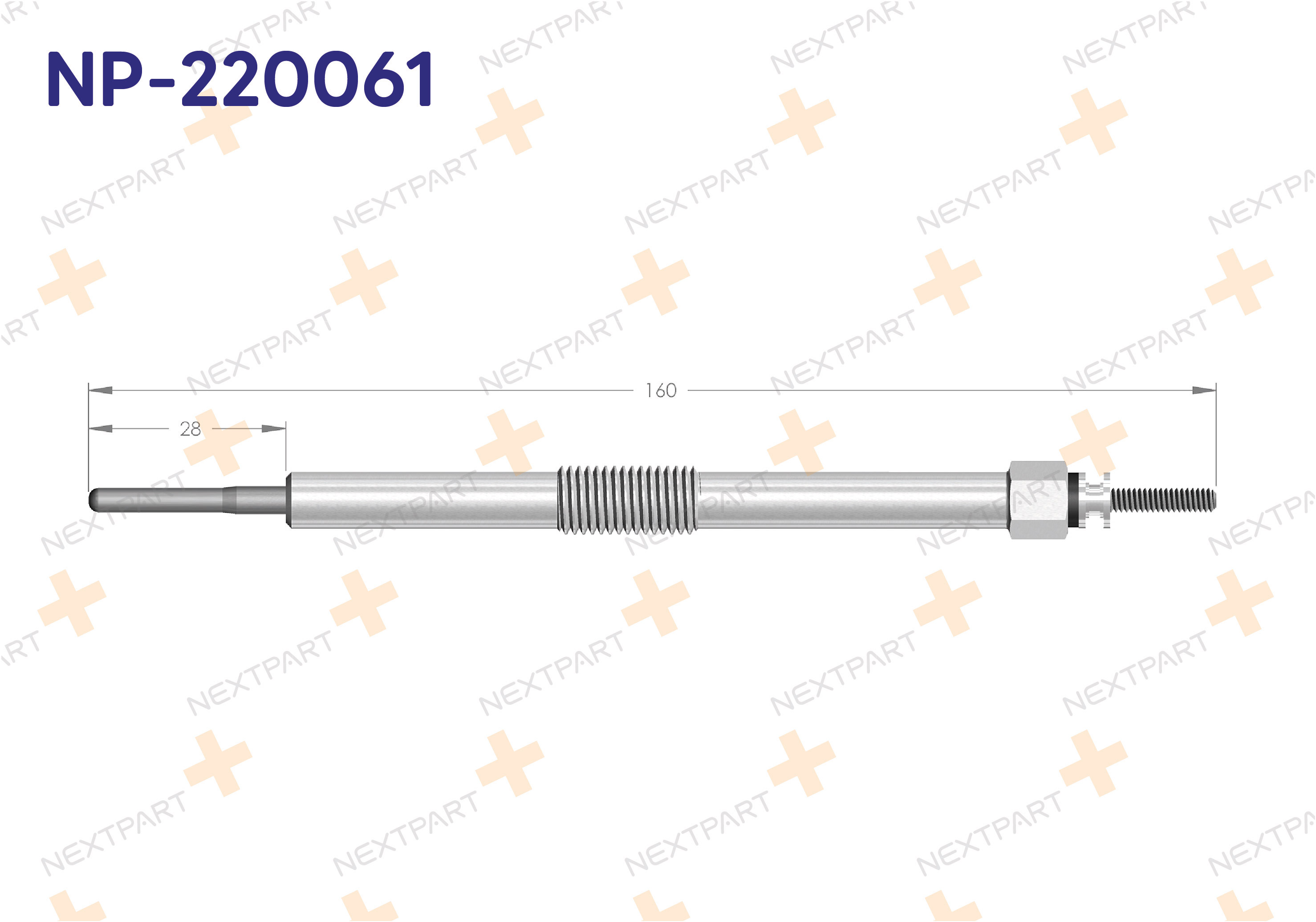 KIZDIRMA BUJISI YARIS 1.4D 2011-2018 YARIS - OEM: 401442713854 19850-0W020 | Alt: CH408 886139