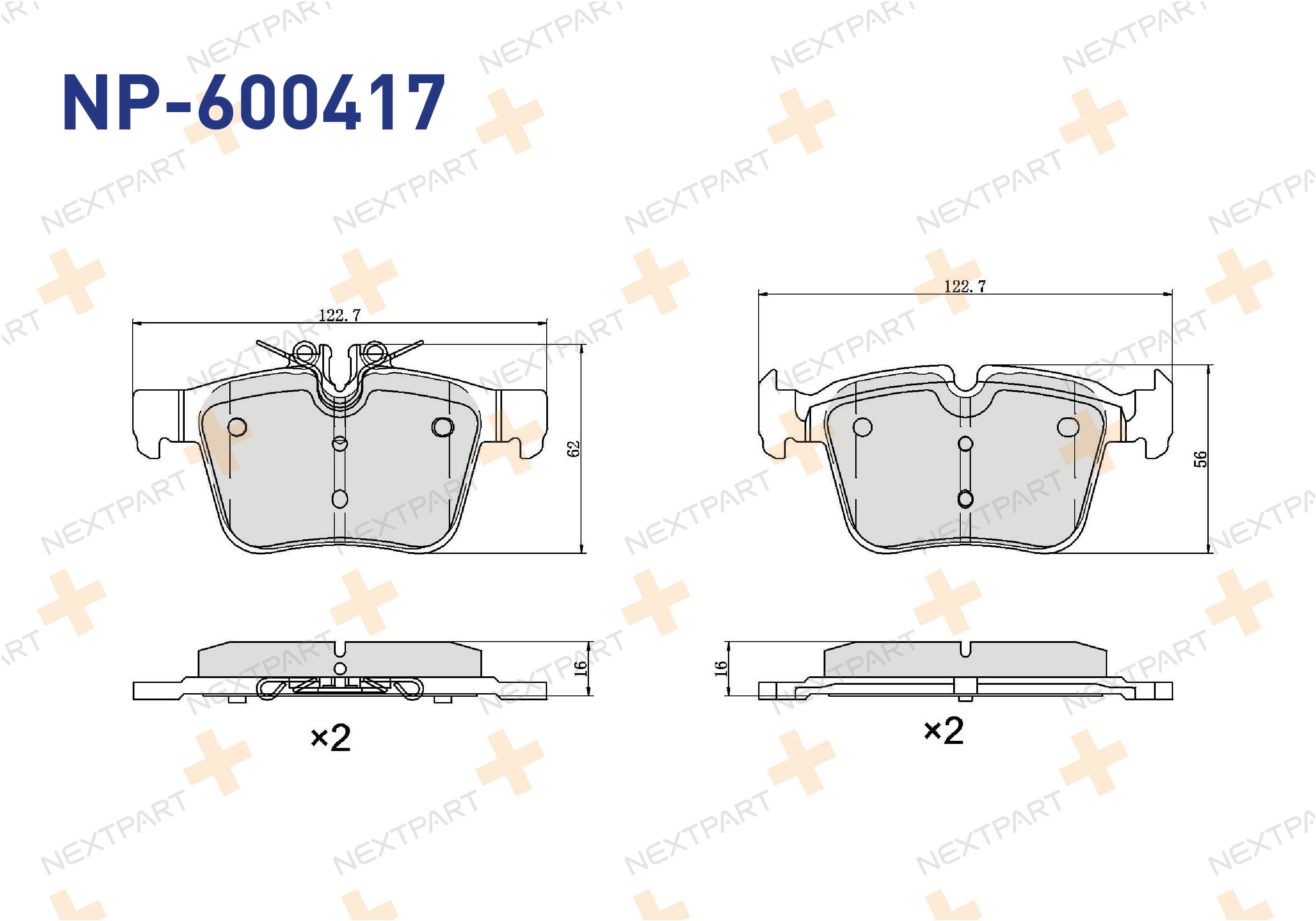 FREN BALATASI ARKA C-SERISI (C205) (2015>) C-SERISI (S205) (2014>) C-SERISI (W205) (2013>) - OEM: A0004208603 000 420 82 00 | Alt: LBP2166 DB2404SP