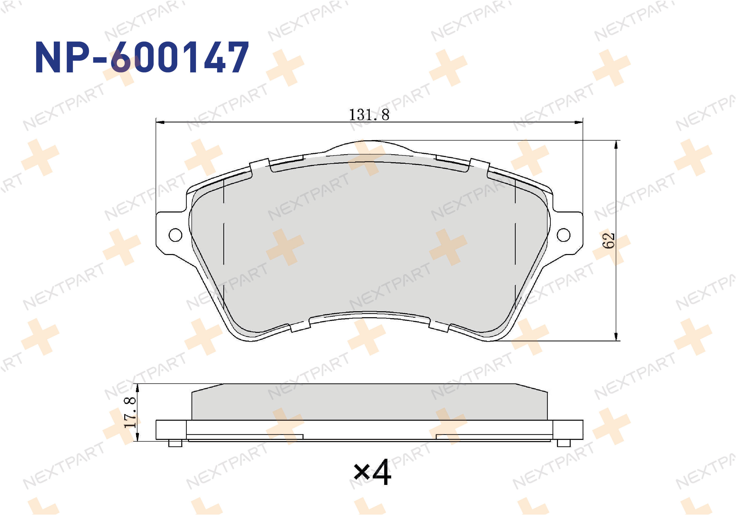 FREN BALATASI ON FREELANDER (1998>2006) RANGE ROVER III (2002>2012) - OEM: SFP000010 SFP500100 | Alt: 05P833 ADJ134228