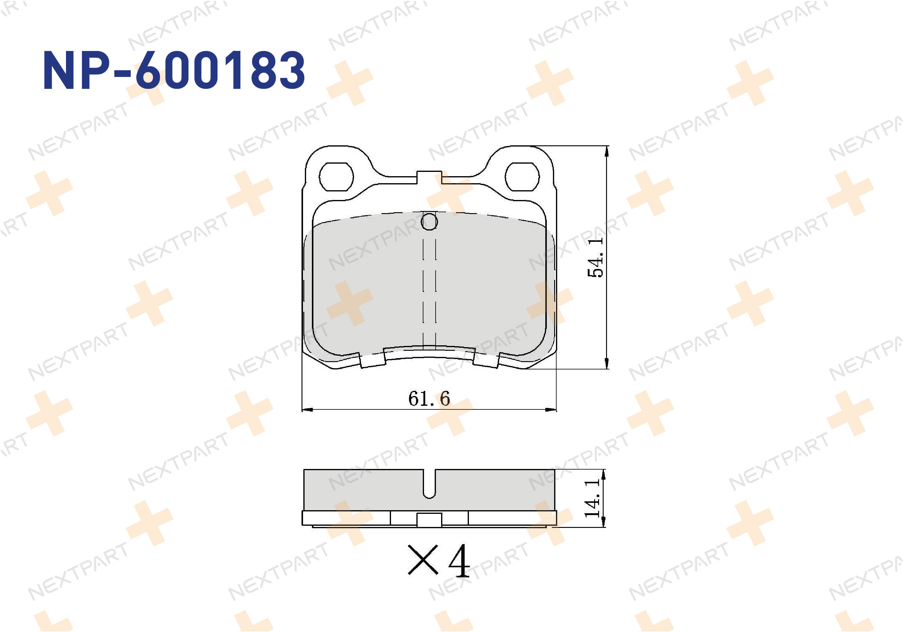 FREN BALATASI ARKA 190 (W201) (1982>1993) - OEM: A 000 420 88 20 000 420 90 20 | Alt: MDB1221 P384300