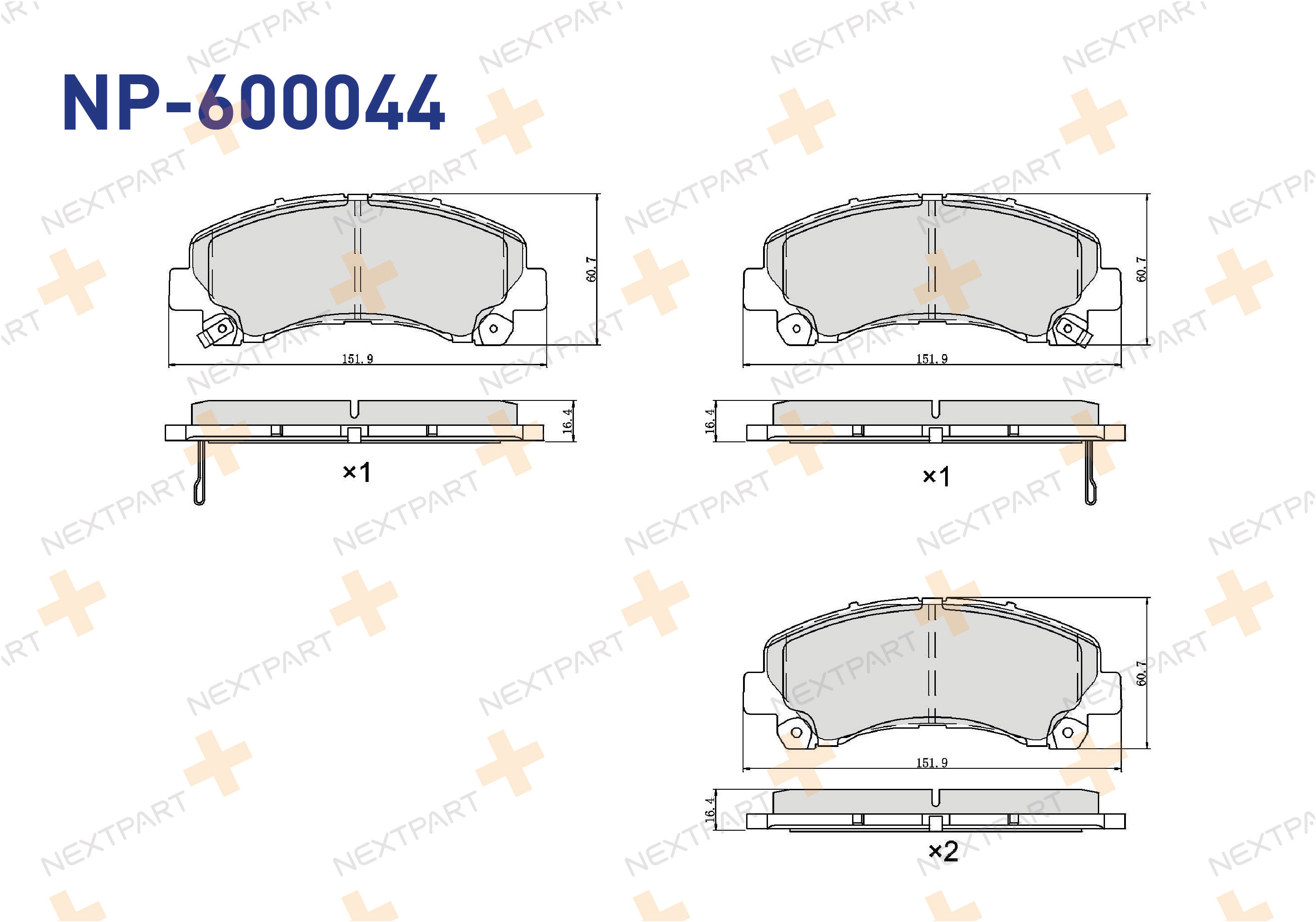 FREN BALATASI ON D-MAX 1 (2002>2011) 4×2 D-MAX 1 (2002>2011) 4×4 D-MAX 2 (2012>) 4×4 D-MAX 2 (2012>) 4×2 - OEM: 8980791040 94770229 | Alt: 37840 BPIS-1000