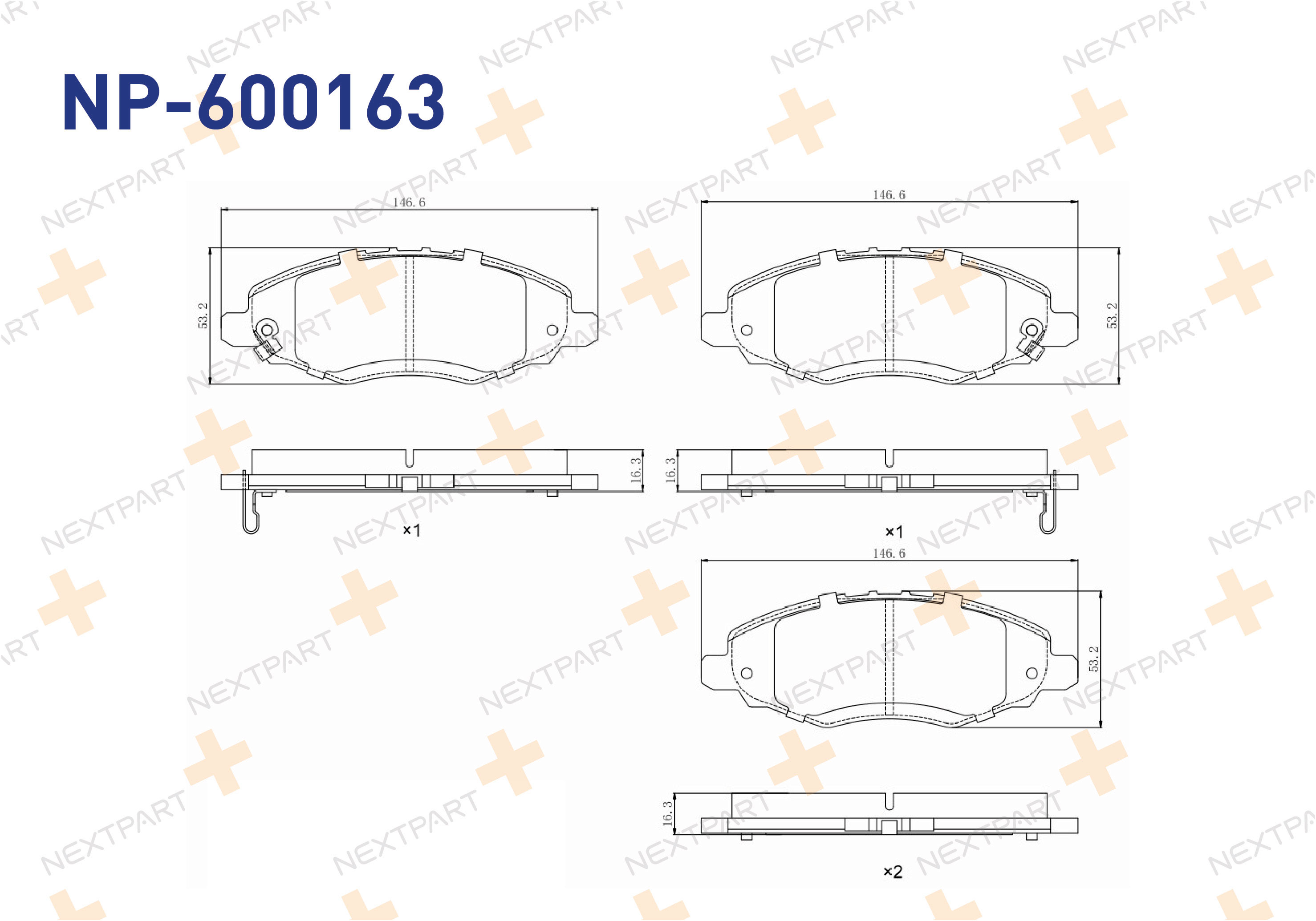 FREN BALATASI ON HILUX II (1983>2005) HILUX III (2004>2015) HILUX - OEM: 04465-0K310 04465-0K130 | Alt: 922 P83094